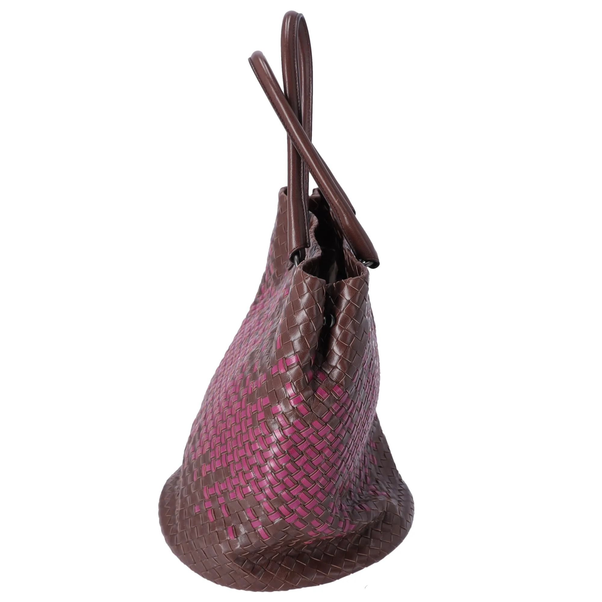 BOTTEGA VENETA Intrecciato Tote Bag 226344 Dark Brown Purple Leather sold by Gaby's Bags product image thumbnail 2
