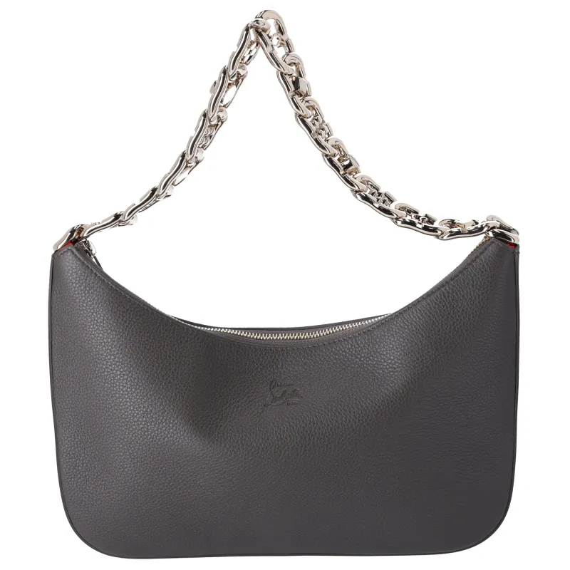 Christian Louboutin Rubira Shoulder Bag 1235097 Dark Gray Leather sold by Gaby's Bags