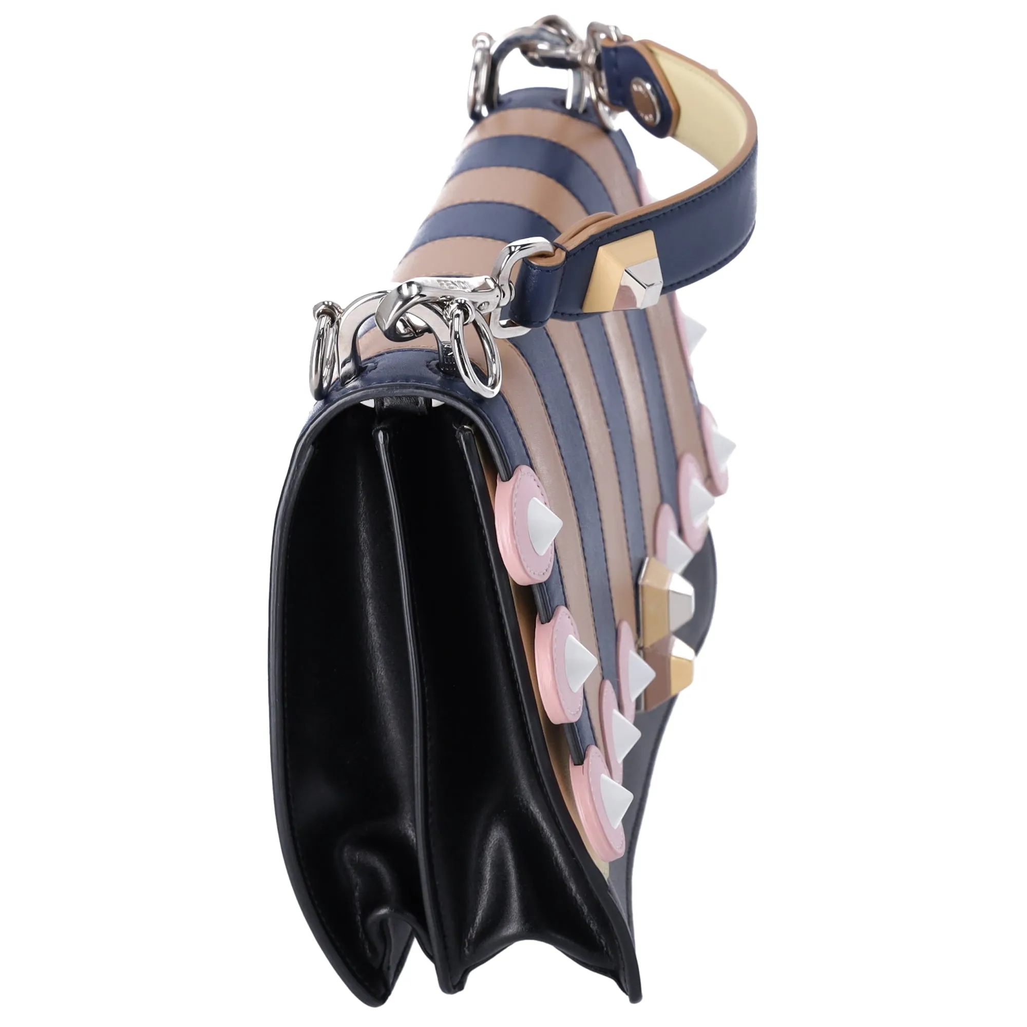 FENDI KAN I Handbag 8BT283 Beige Navy Multi Leather sold by Gaby's Bags product image thumbnail 4