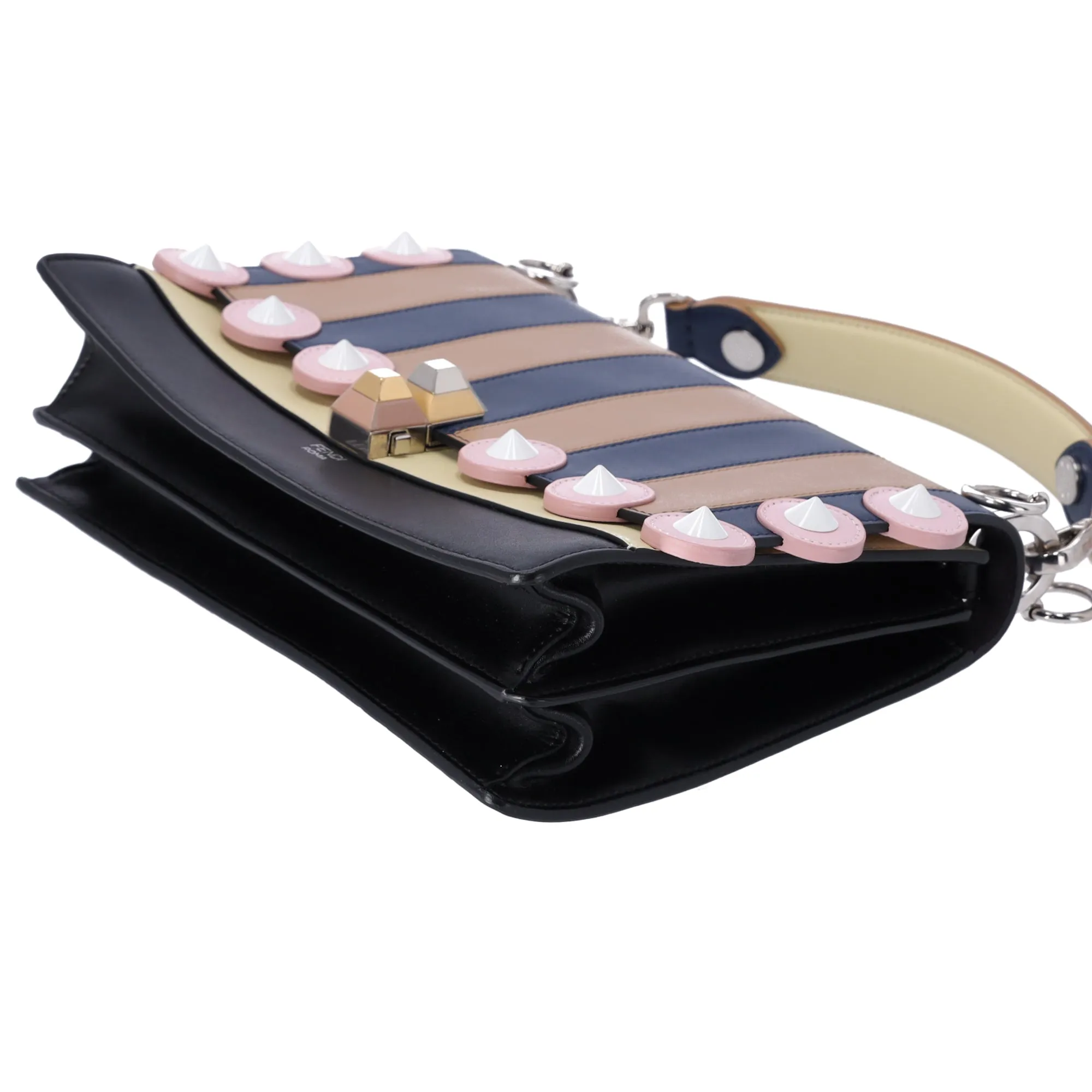 FENDI KAN I Handbag 8BT283 Beige Navy Multi Leather sold by Gaby's Bags product image thumbnail 5