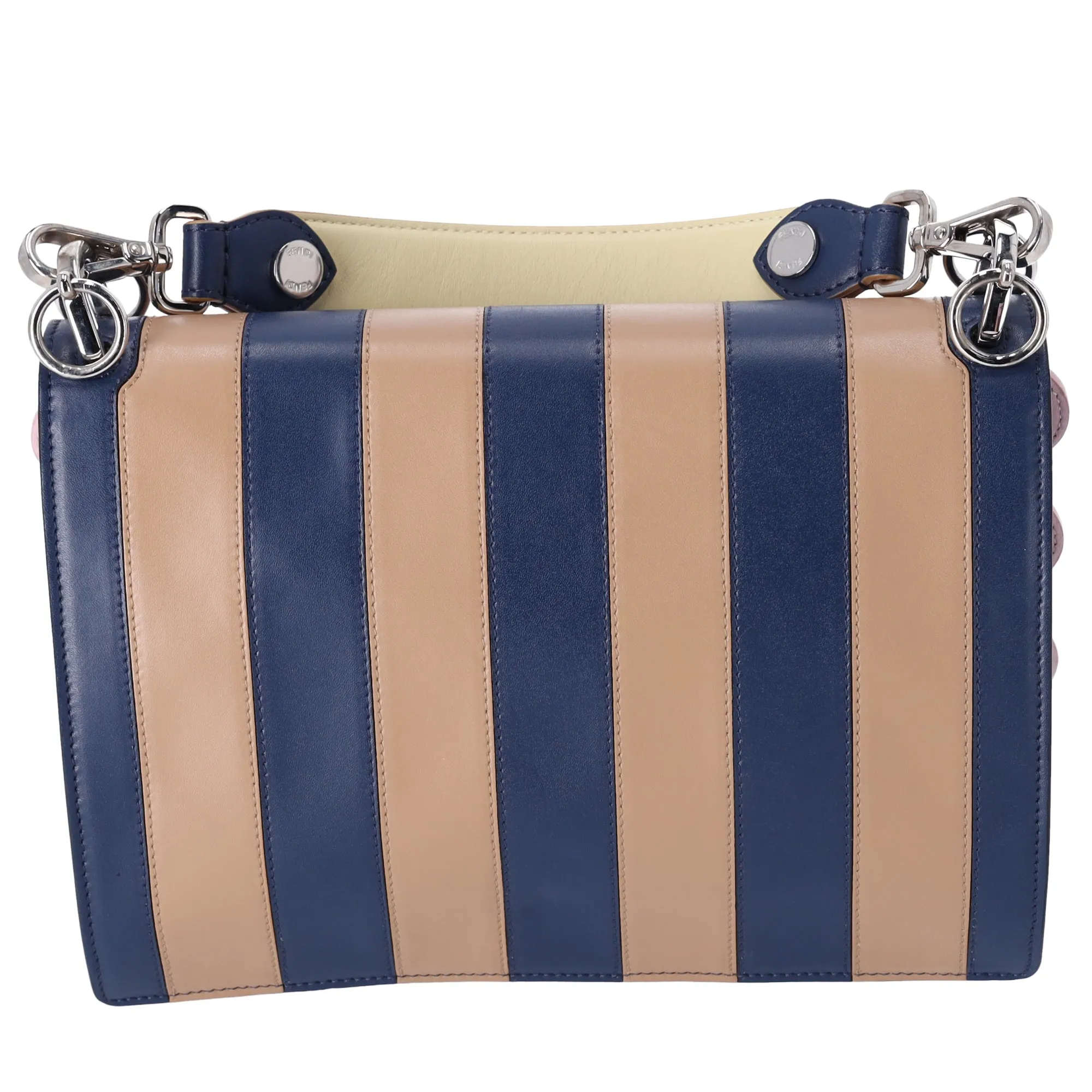 FENDI KAN I Handbag 8BT283 Beige Navy Multi Leather sold by Gaby's Bags product image thumbnail 3