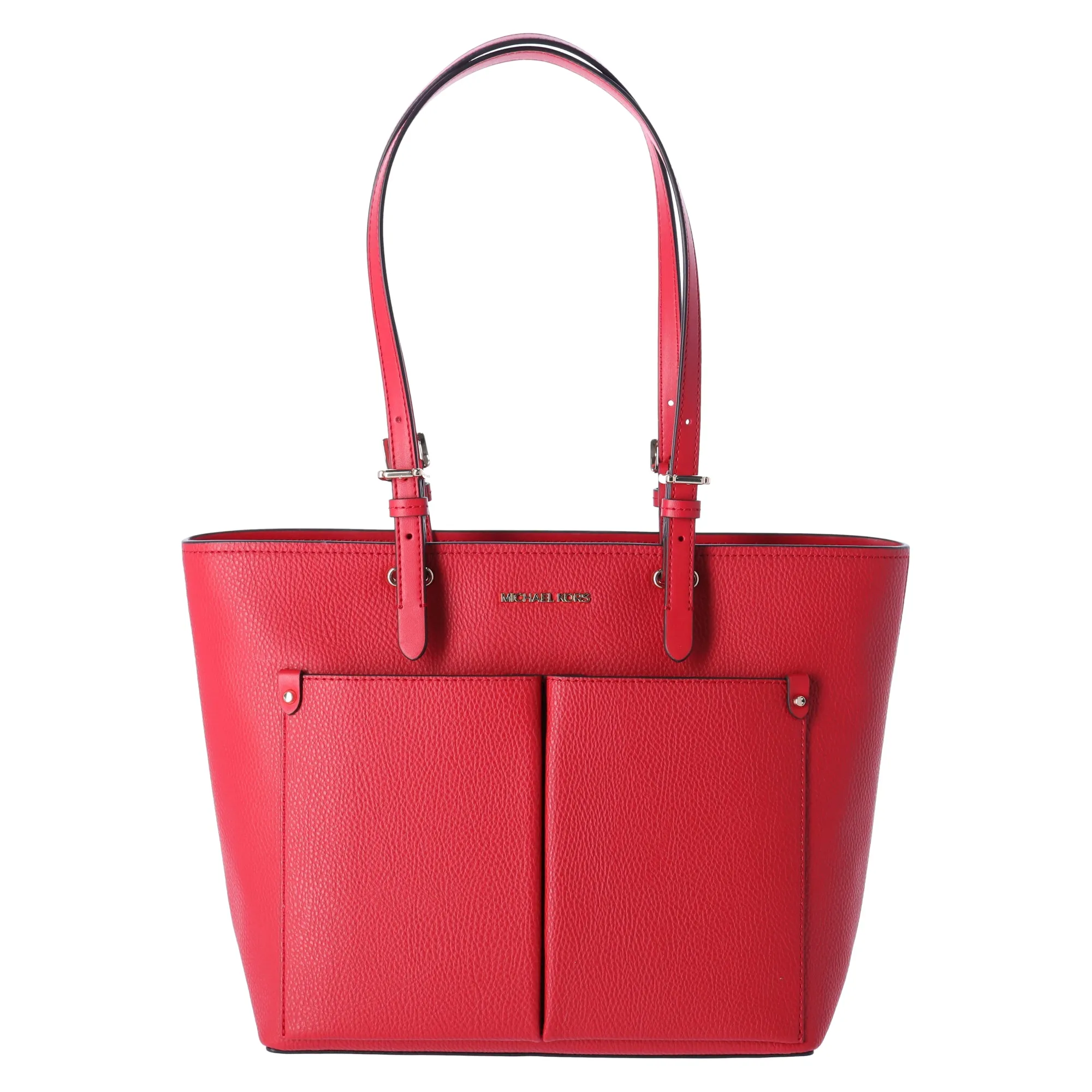 Michael Kors Jet Set Travel Medium Double Pocket Tote Vegan Leather Bright Red sold by Gaby's Bags product image thumbnail 2
