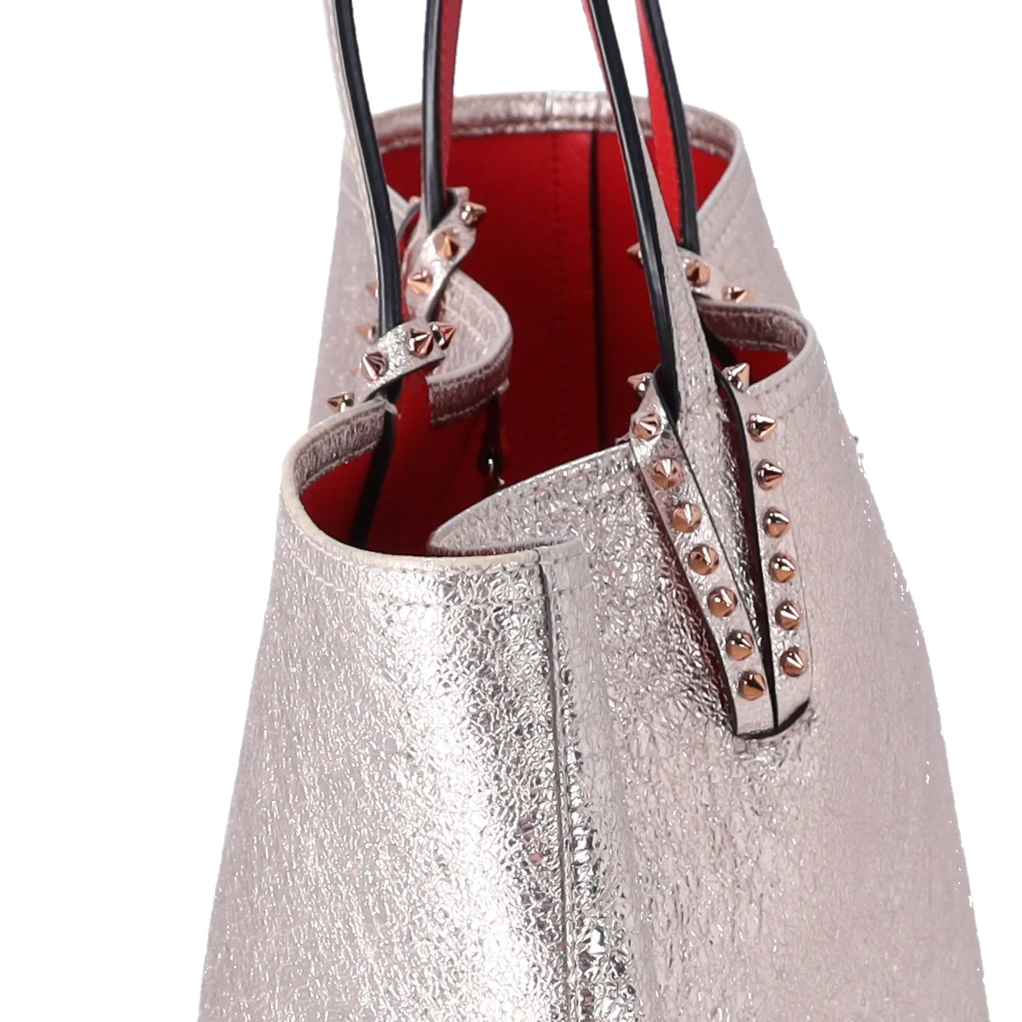 Christian Louboutin Cabata Tote Bag 1185169 Rose Gold Red Crinkled Leather sold by Gaby's Bags product image thumbnail 2