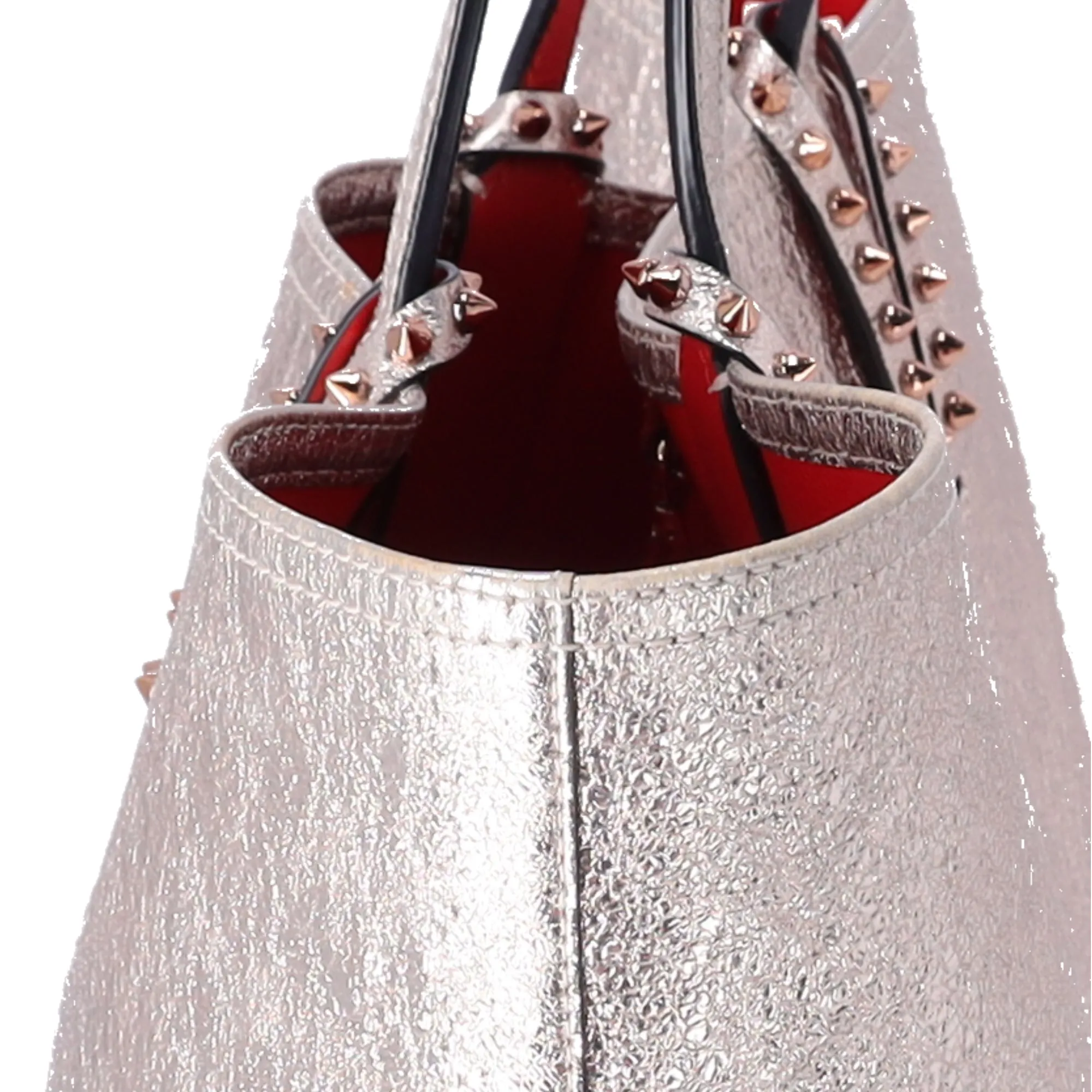 Christian Louboutin Cabata Tote Bag 1185169 Rose Gold Red Crinkled Leather sold by Gaby's Bags product image thumbnail 4