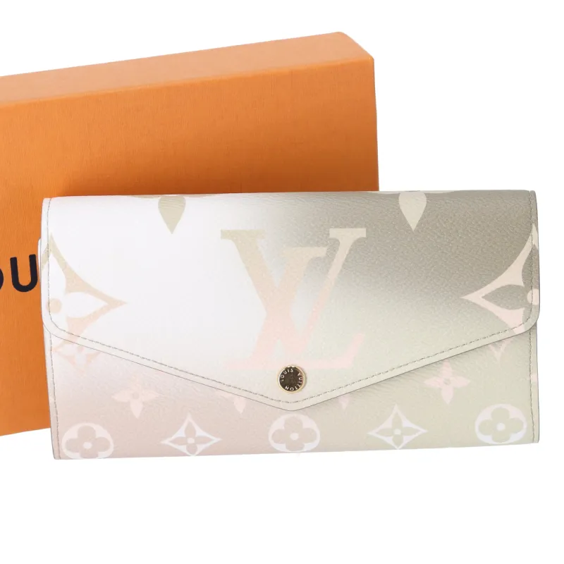 Louis Vuitton Sarah Wallet Spring In The City Long Wallet M81276 Sunset Khaki sold by Gaby's Bags
