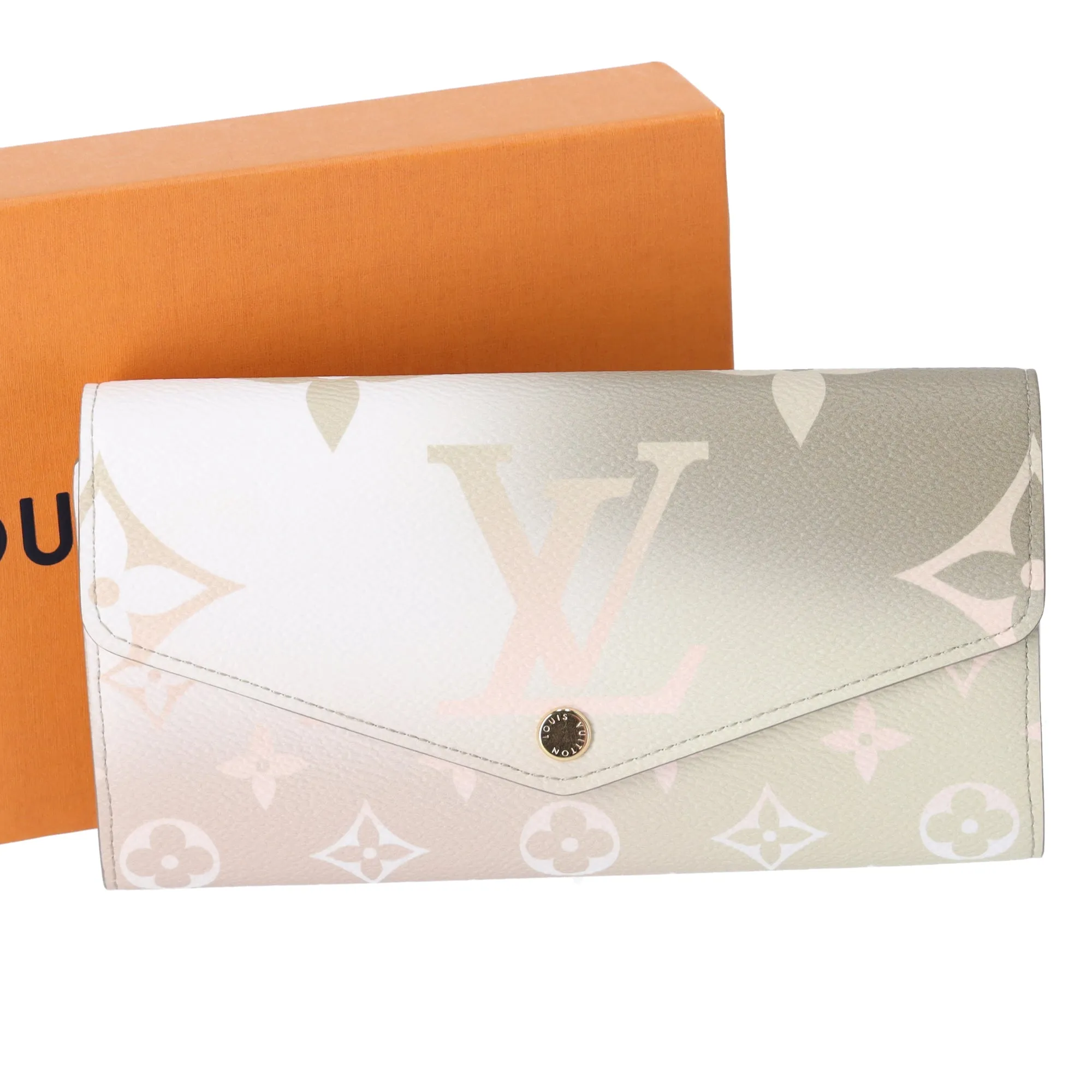 Louis Vuitton Sarah Wallet Spring In The City Long Wallet M81276 Sunset Khaki sold by Gaby's Bags