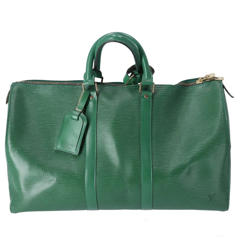 Louis Vuitton Keepall 50 Epi Boston Bag M42964 Borneo Green Leather sold by Gaby's Bags
