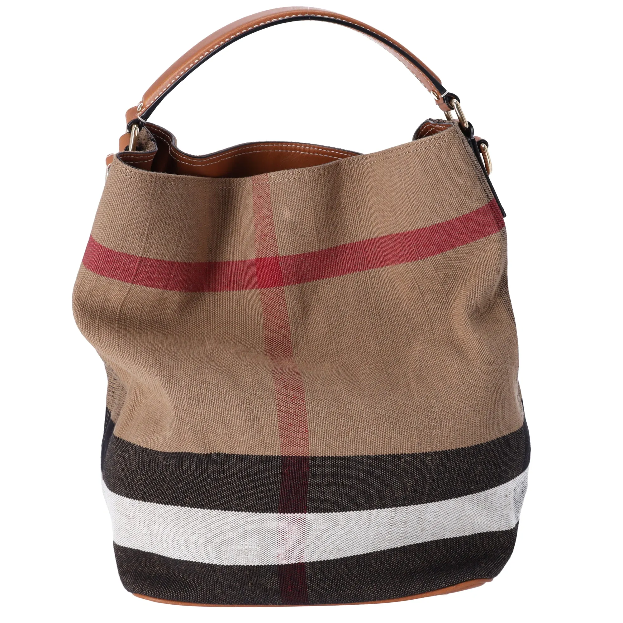Burberry Ashby Medium Check Canvas Hobo Bag Brown Black sold by Gaby's Bags product image thumbnail 3