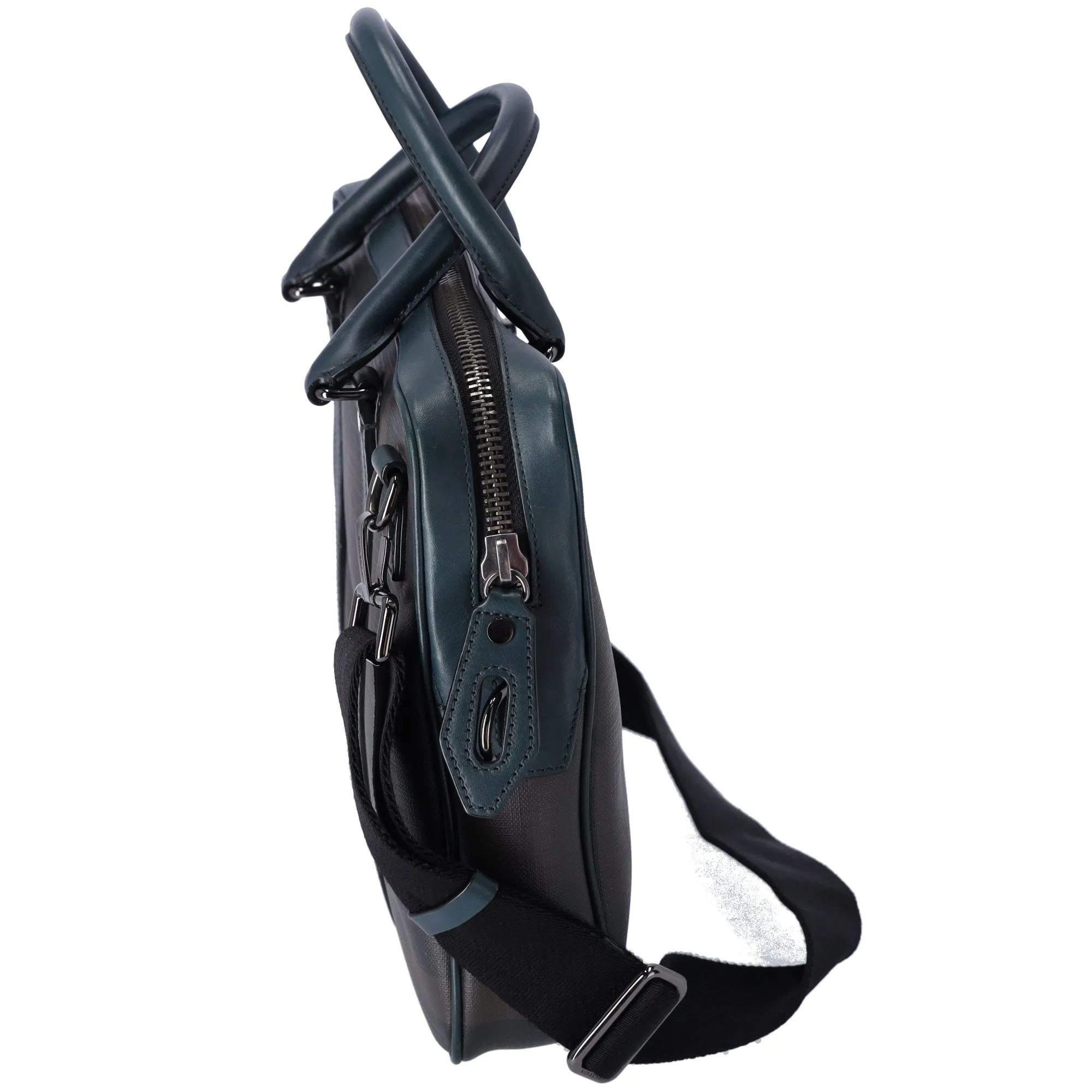 Burberry Business Bag Dark Brown Dark Green Black PVC Leather sold by Gaby's Bags product image thumbnail 2