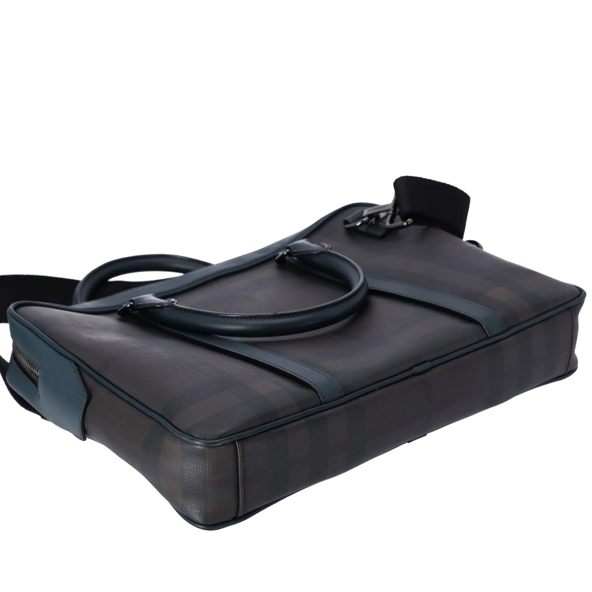 Burberry Business Bag Dark Brown Dark Green Black PVC Leather sold by Gaby's Bags product image thumbnail 4