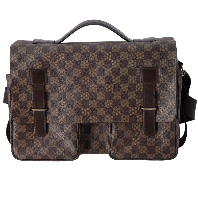 Louis Vuitton Broadway Messenger Damier Ebene Shoulder Bag N42270 Canvas sold by Gaby's Bags