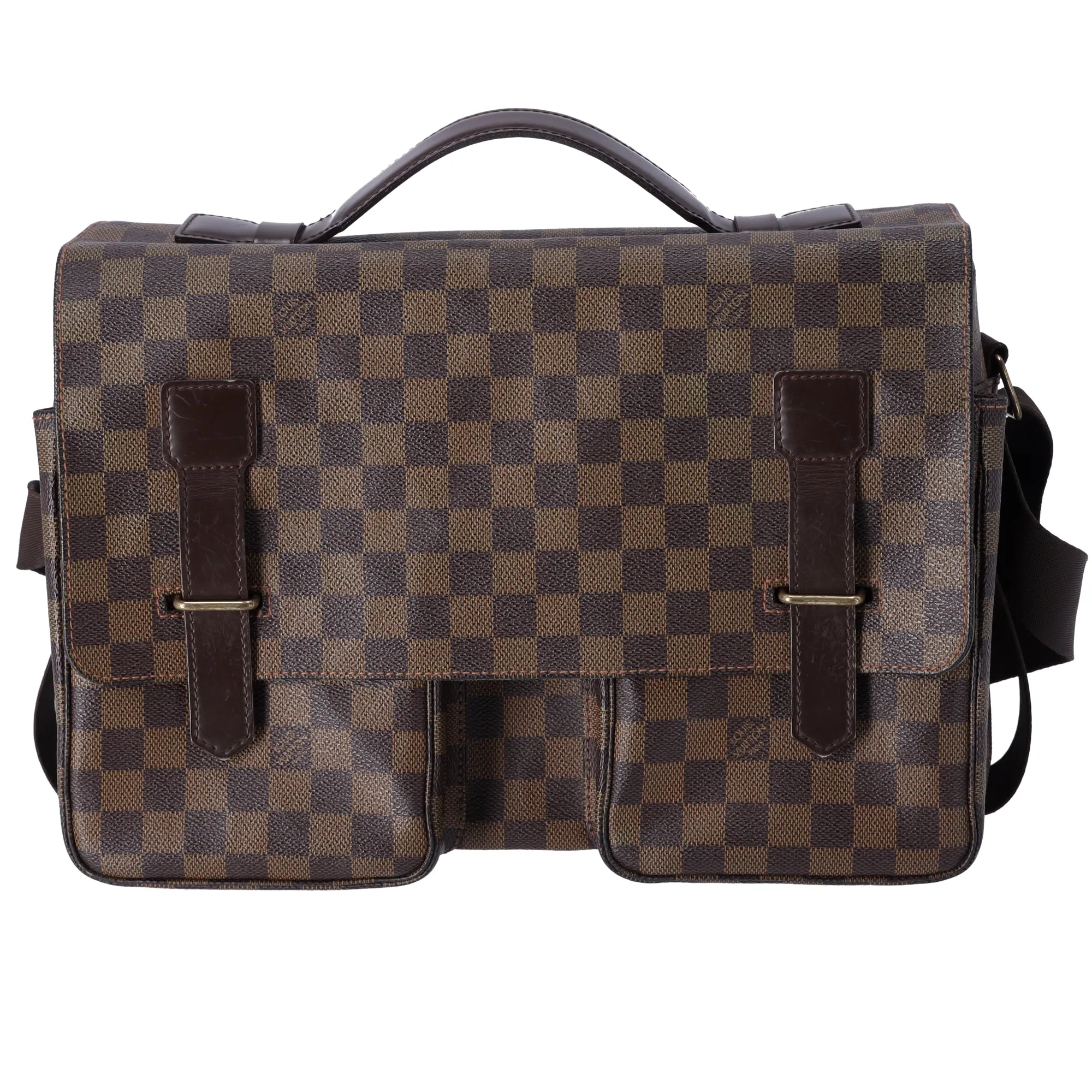 Louis Vuitton Broadway Messenger Damier Ebene Shoulder Bag N42270 Canvas sold by Gaby's Bags