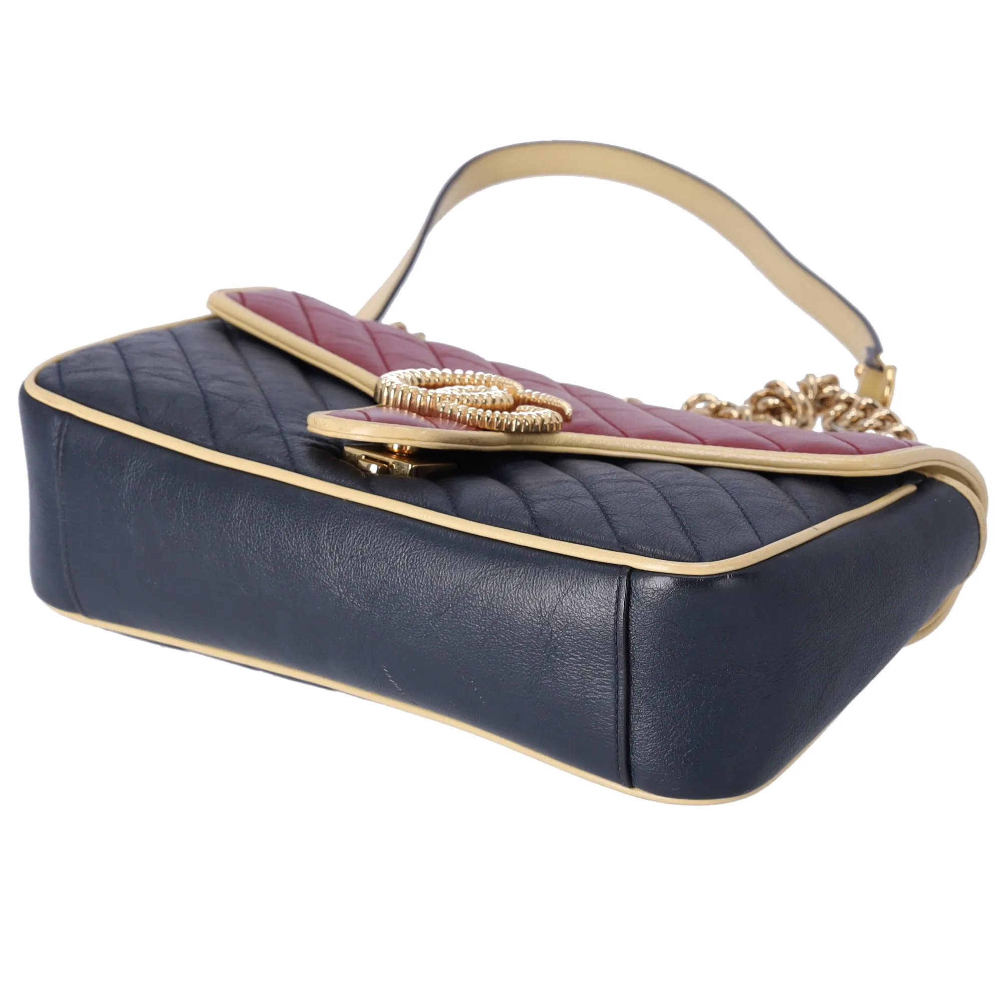 GUCCI GG Marmont Quilting Small Shoulder Bag 443497 Red Navy Cream sold by Gaby's Bags product image thumbnail 5