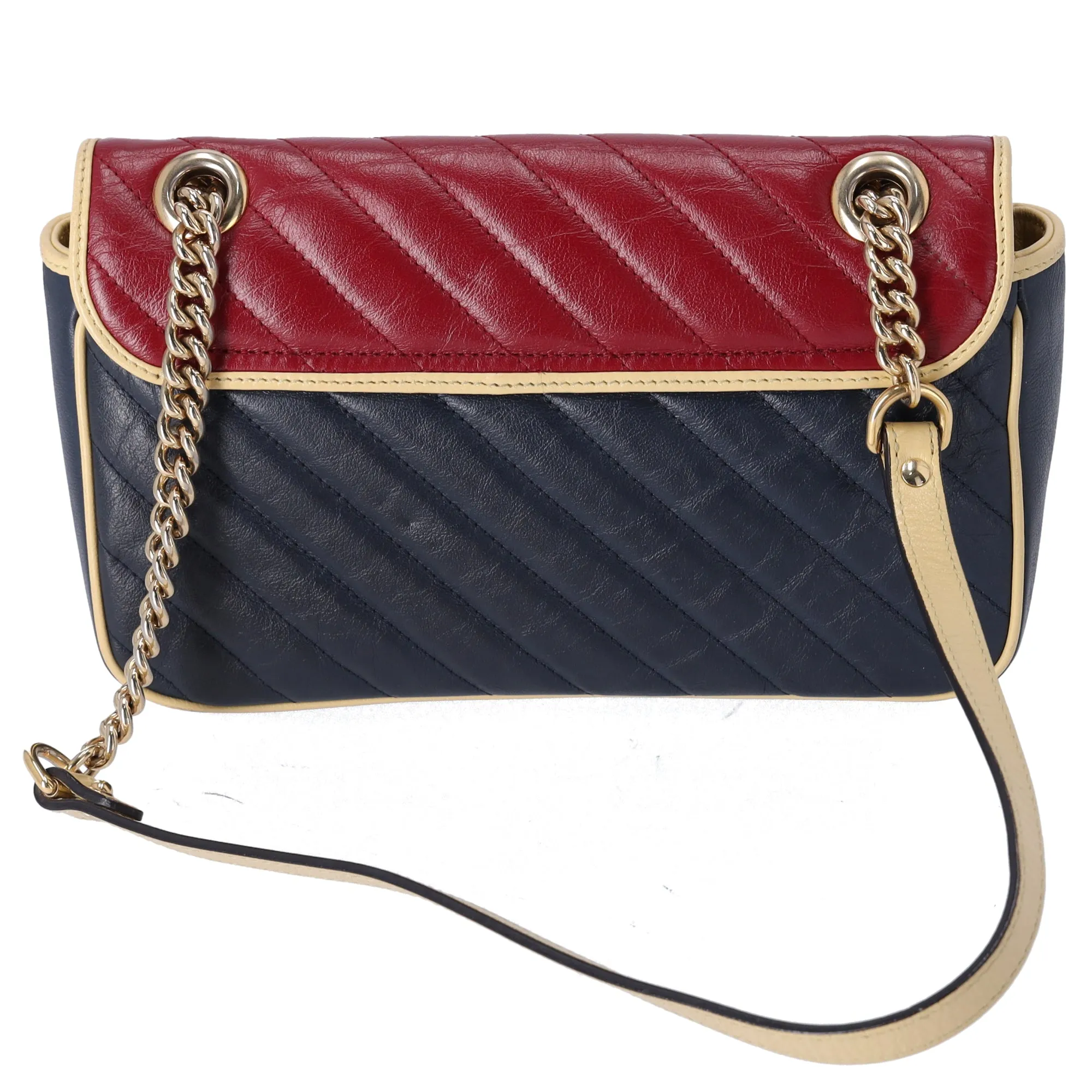 GUCCI GG Marmont Quilting Small Shoulder Bag 443497 Red Navy Cream sold by Gaby's Bags product image thumbnail 3