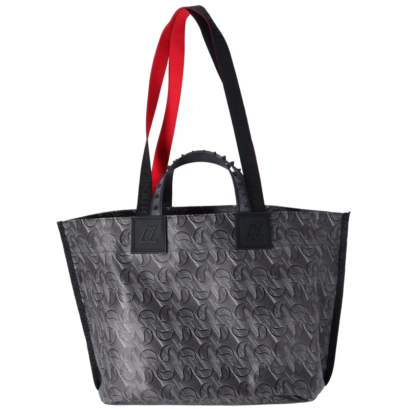 Christian Louboutin Loutote Bag Dark Gray Black PVC Rubber sold by Gaby's Bags