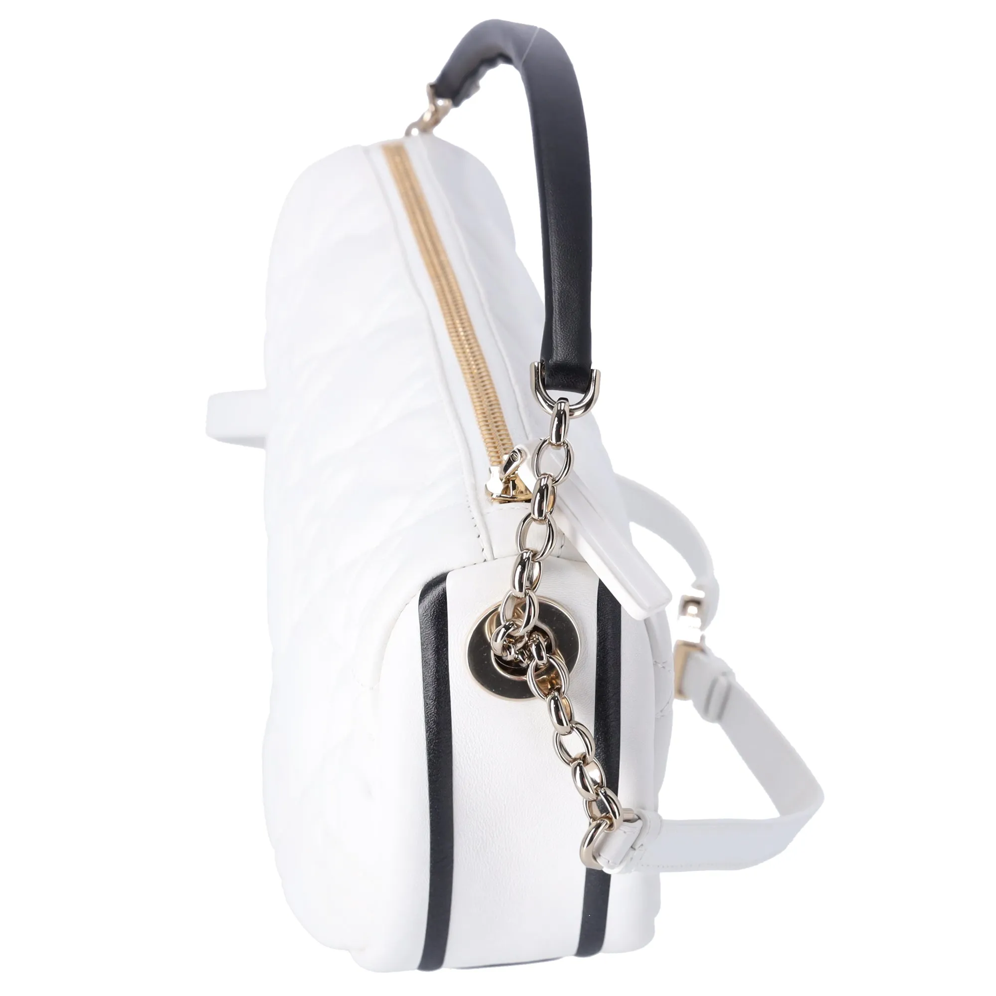 Christian Dior VIBE Hobo Bag Medium Shoulder Bag White Black Lambskin sold by Gaby's Bags product image thumbnail 4