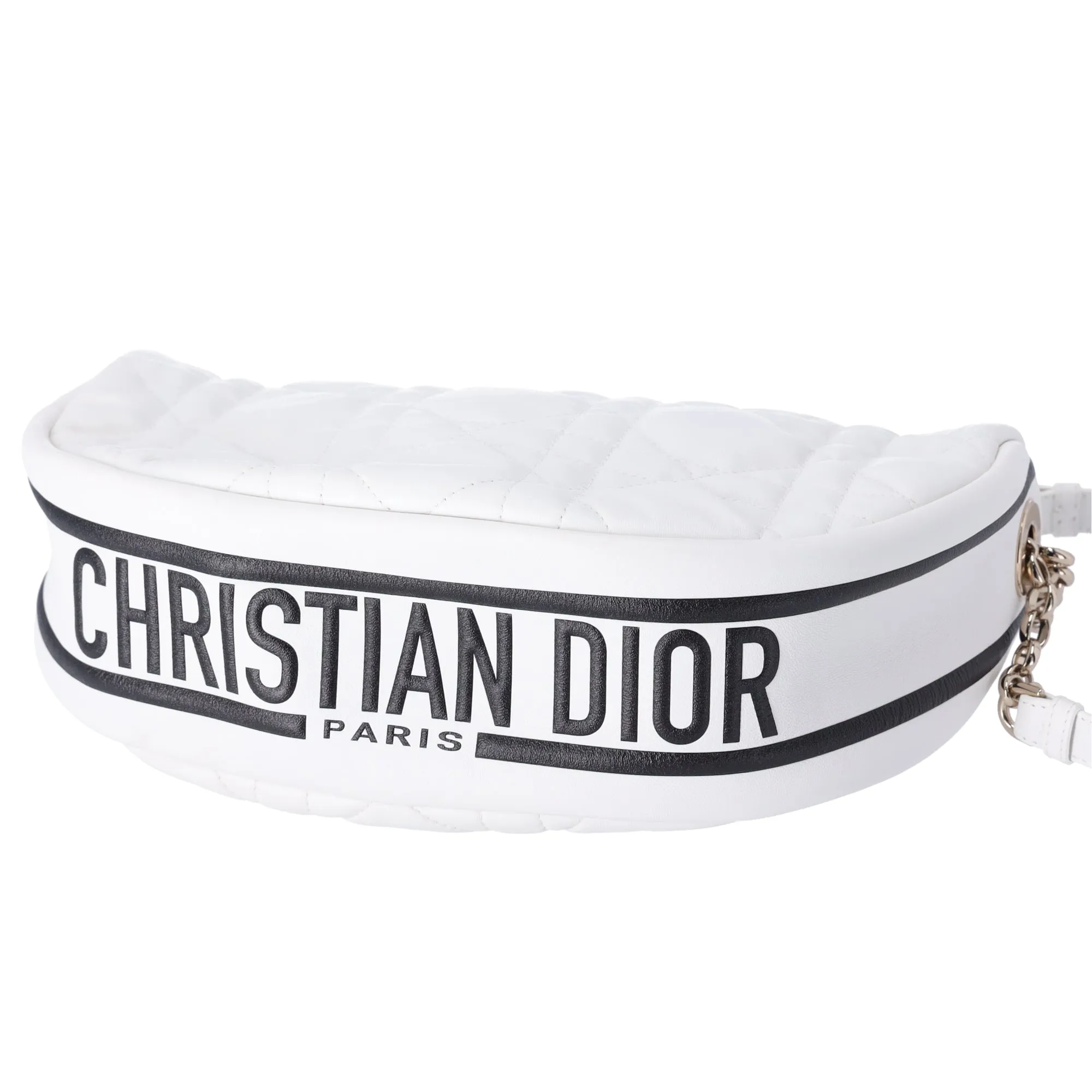 Christian Dior VIBE Hobo Bag Medium Shoulder Bag White Black Lambskin sold by Gaby's Bags product image thumbnail 5