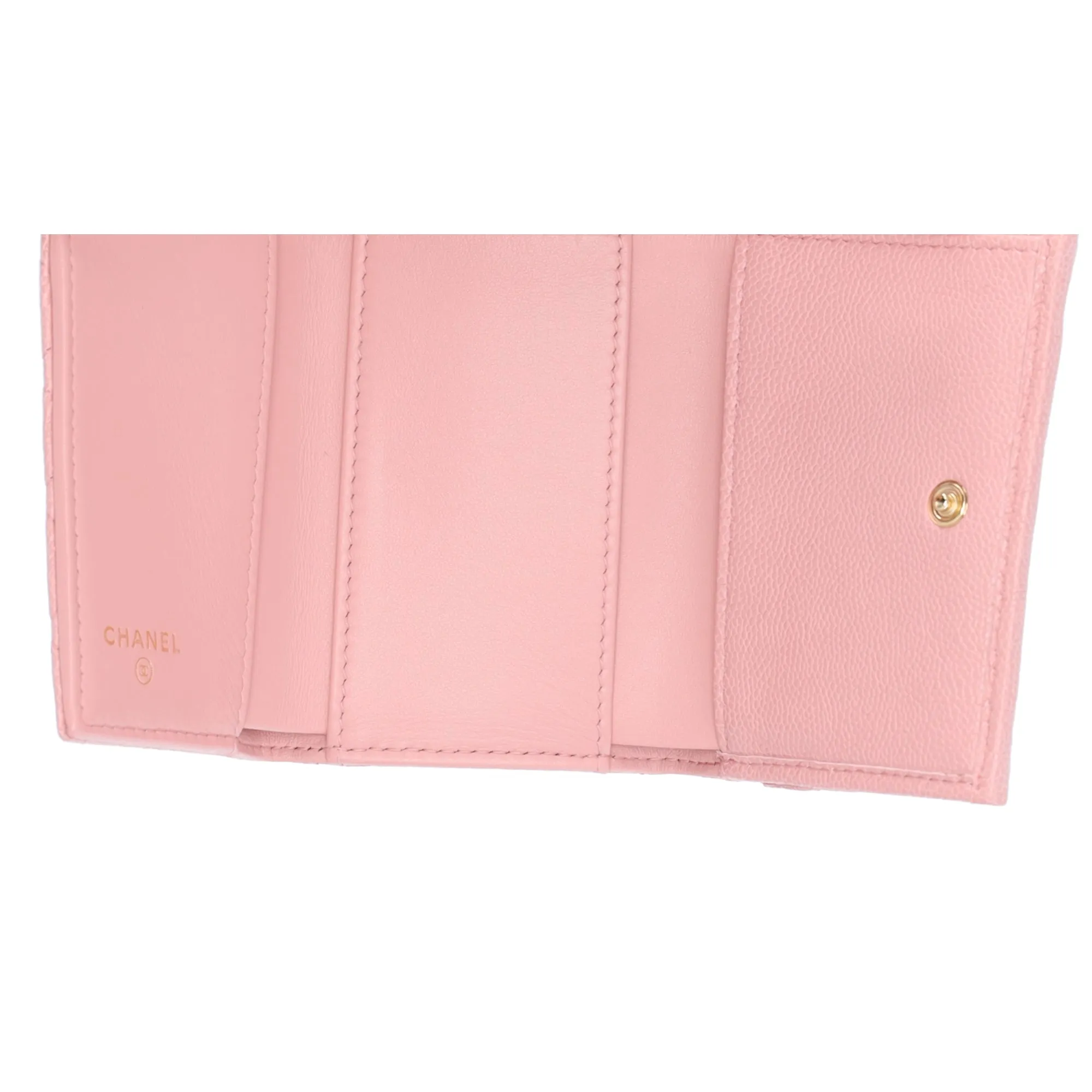 CHANEL Le Boy Matelasse Trifold Wallet A84432 Light Pink Calfskin sold by Gaby's Bags product image thumbnail 5