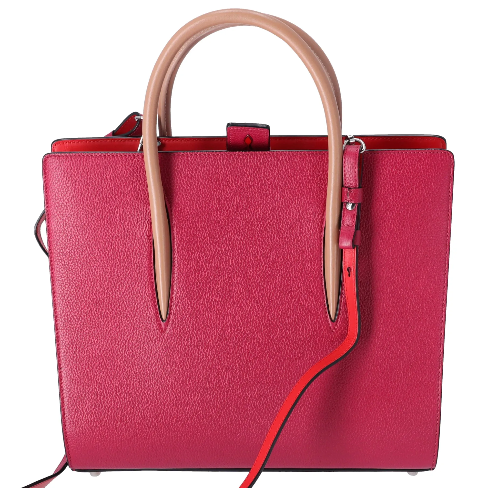 Christian Louboutin Paloma Medium Handbag Pink Solid Classic Studded sold by Gaby's Bags product image thumbnail 4