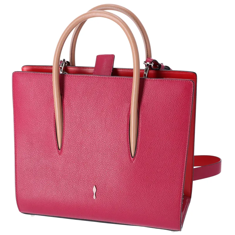 Christian Louboutin Paloma Medium Handbag Pink Solid Classic Studded sold by Gaby's Bags