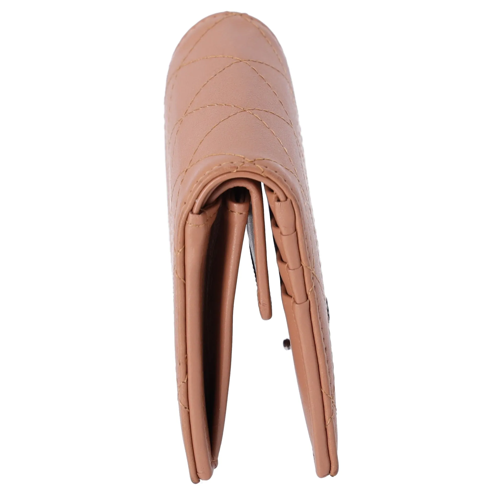 CHANEL Matelasse Bifold Wallet Light Brown Leather sold by Gaby's Bags product image thumbnail 4