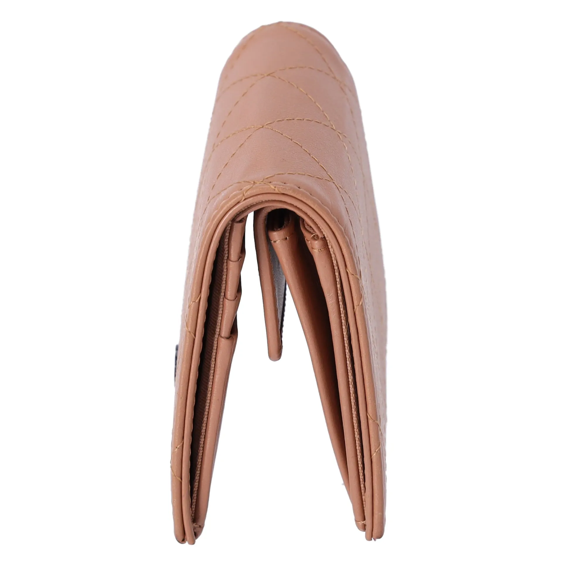 CHANEL Matelasse Bifold Wallet Light Brown Leather sold by Gaby's Bags product image thumbnail 2