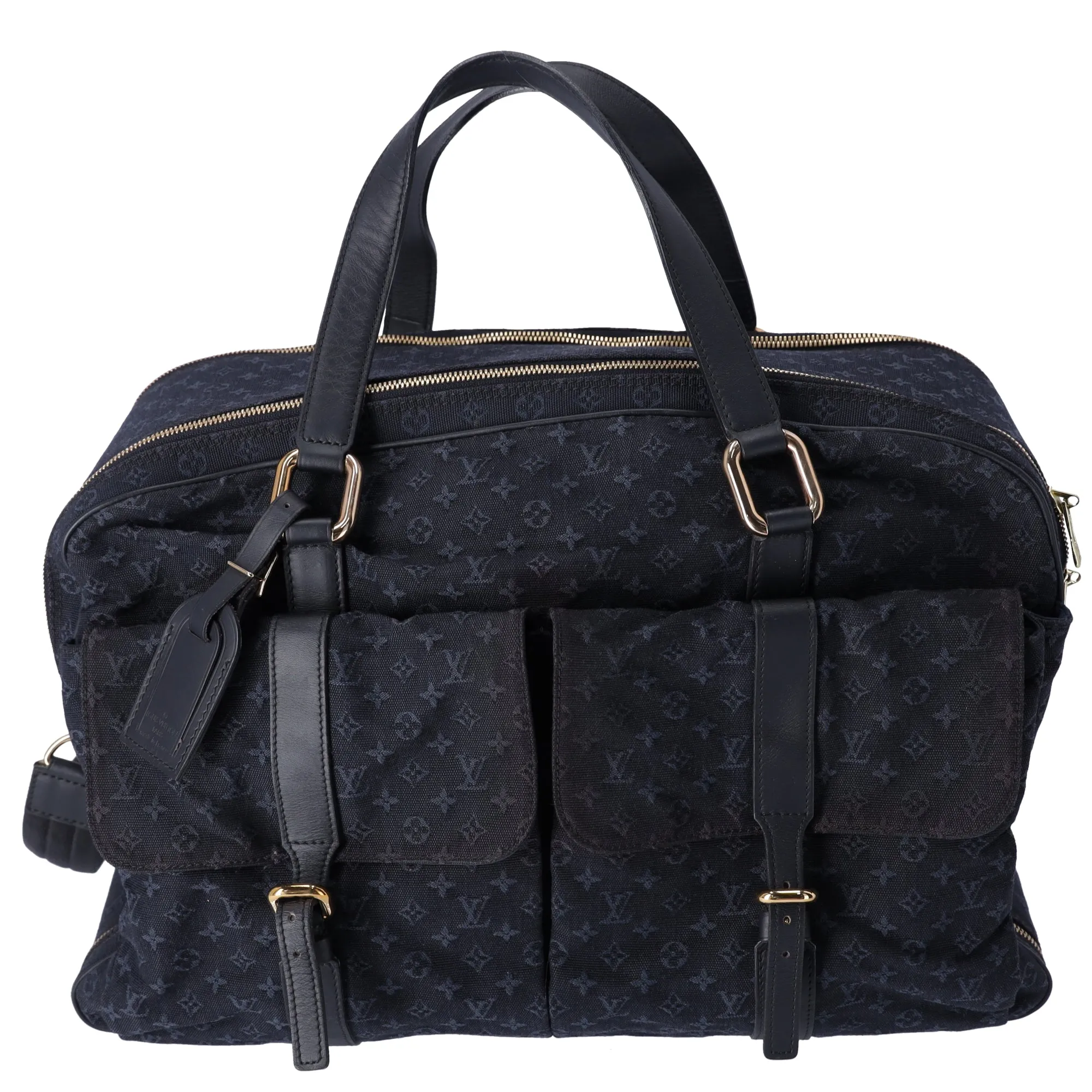 Louis Vuitton Claudine Monogram Boston Bag M42331 TST Blue Jacquard sold by Gaby's Bags