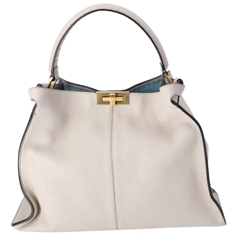 Fendi Peekaboo X-Lite Large Tote Cuoio Romano Selleria Bi-Color Beige sold by Gaby's Bags