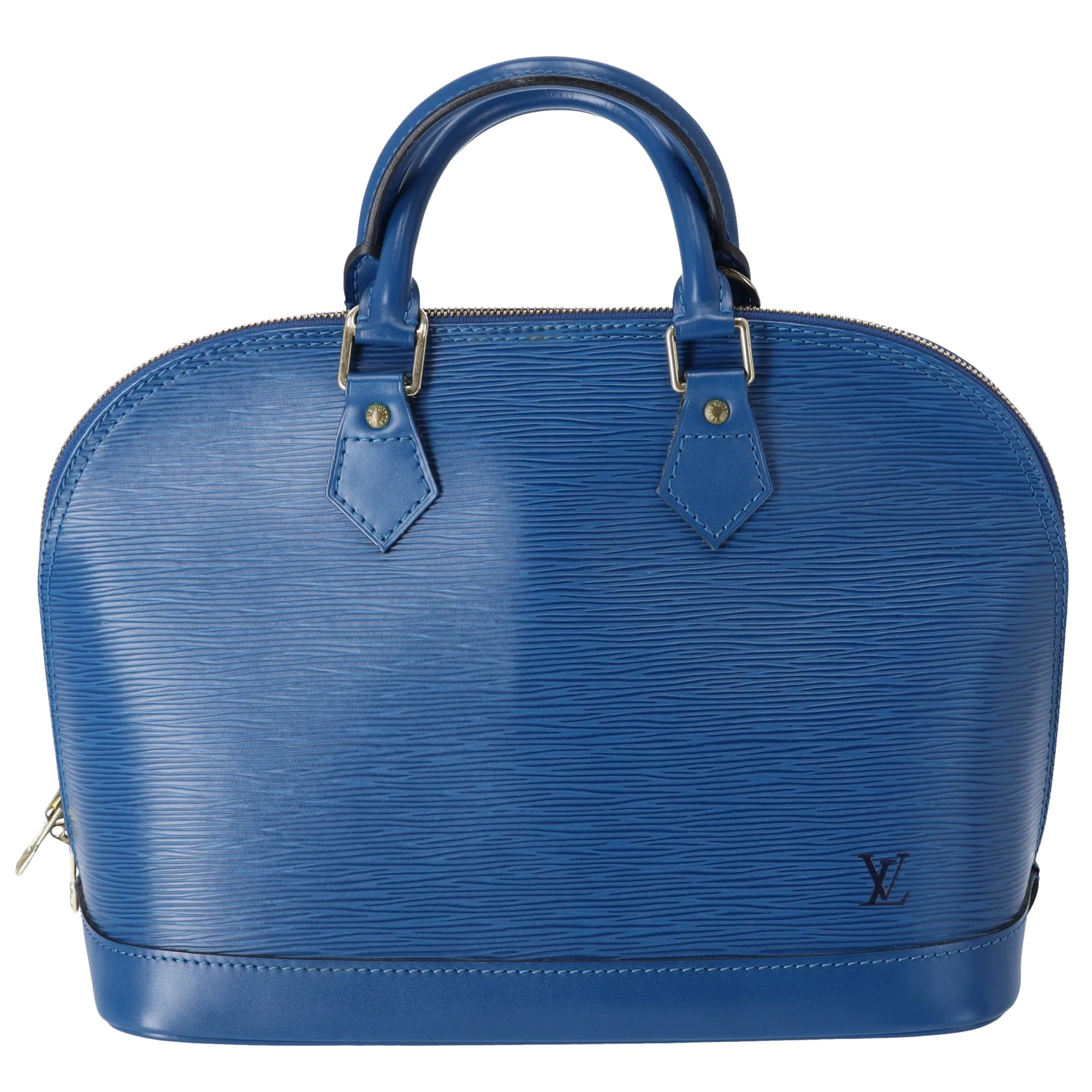 Louis Vuitton Alma Epi Handbag M52145 Toledo Blue Epi Leather sold by Gaby's Bags