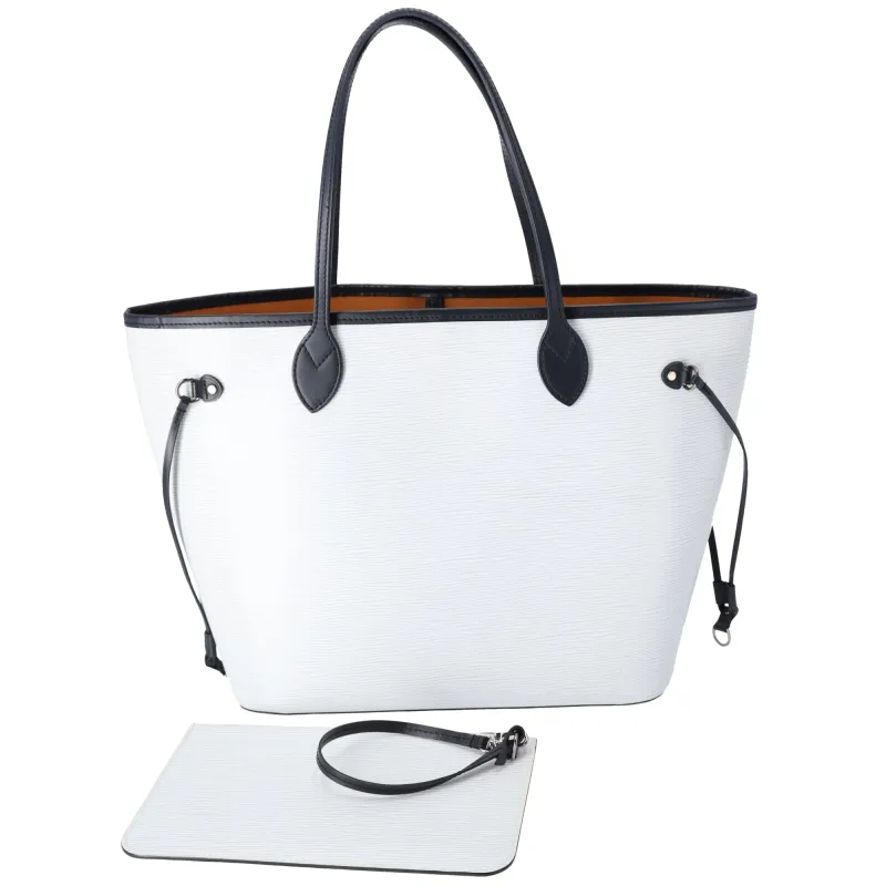 Louis Vuitton Neverfull MM Epi Tote Bag M53447 White Black Leather made by Louis Vuitton