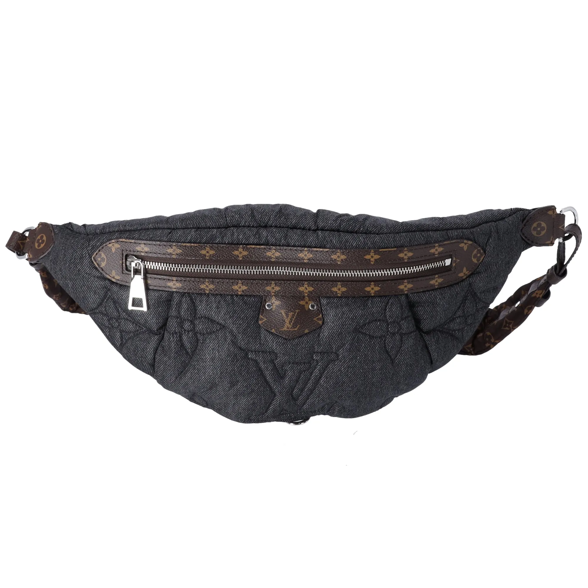Louis Vuitton High Rise Collection Line Bum Bag Giant Monogram Denim Nylon sold by Gaby's Bags