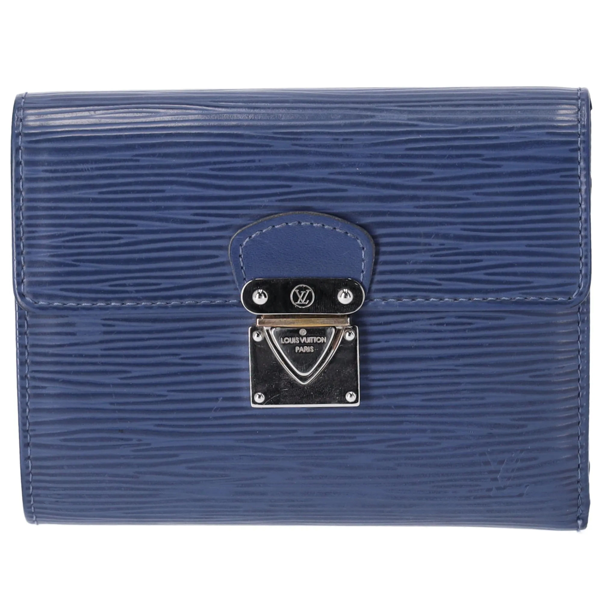 Louis Vuitton Koala Trifold Wallet M5801G Blue Myrtilles Epi Leather sold by Gaby's Bags