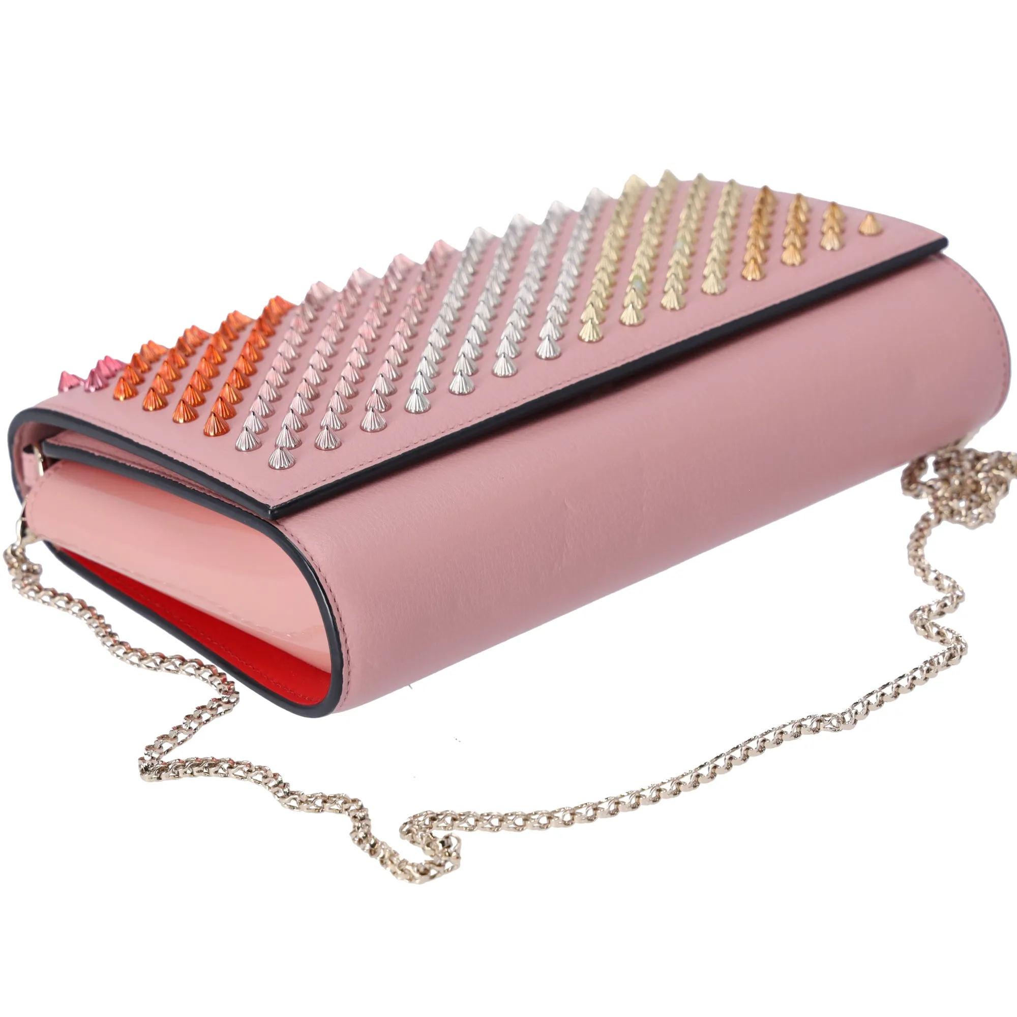 Christian Louboutin Paloma Clutch Crossbody Pink Red Multicolor Studs sold by Gaby's Bags product image thumbnail 5
