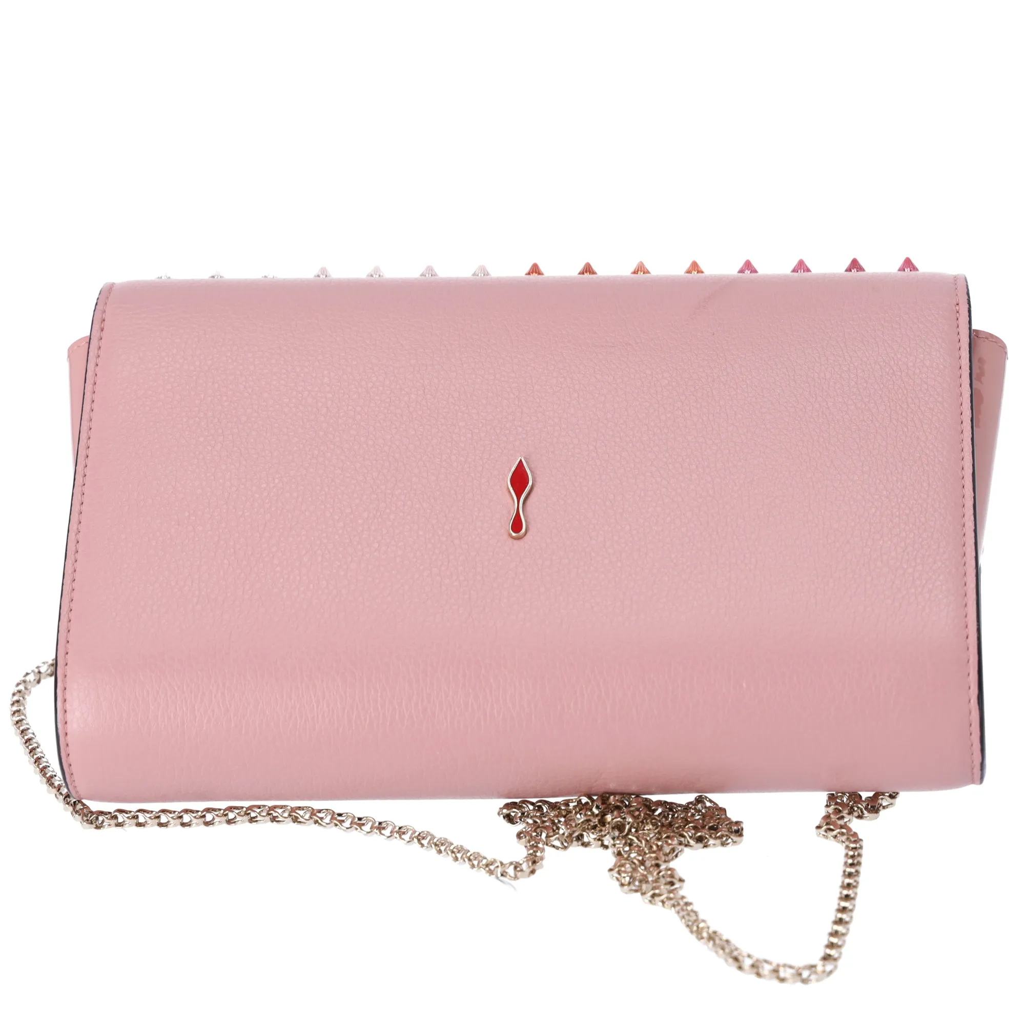 Christian Louboutin Paloma Clutch Crossbody Pink Red Multicolor Studs sold by Gaby's Bags product image thumbnail 3
