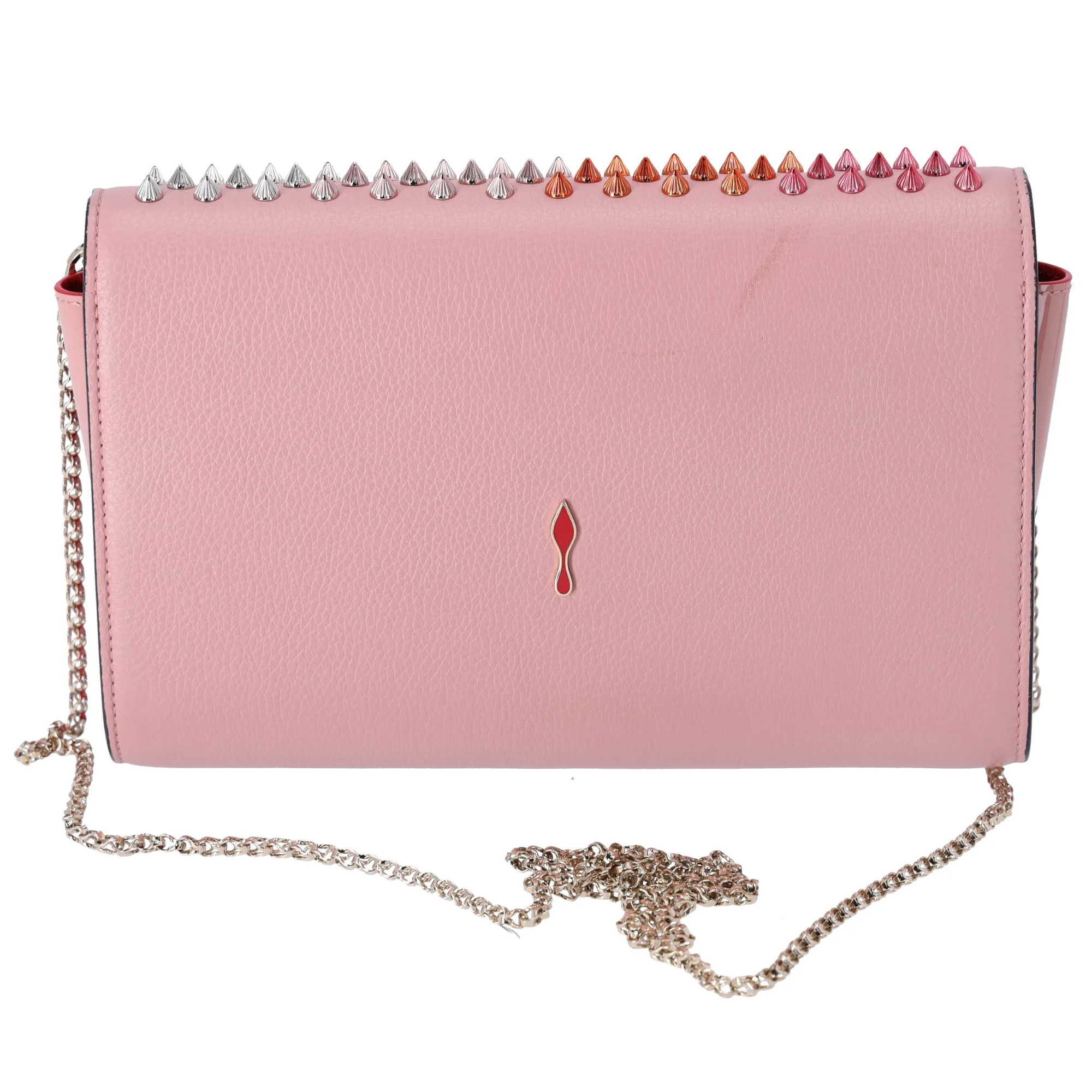Christian Louboutin Paloma Clutch Crossbody Pink Red Multicolor Studs sold by Gaby's Bags product image thumbnail 4