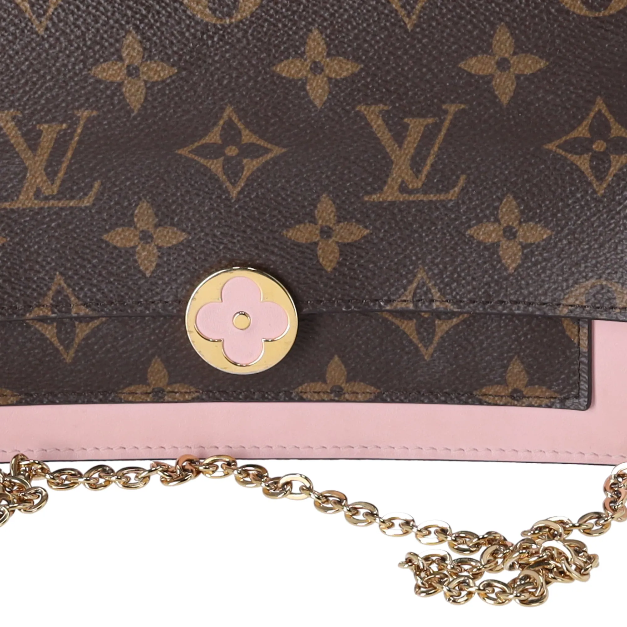 Louis Vuitton Monogram Flore Chain Wallet Crossbody Rose Ballerine Pink sold by Gaby's Bags product image thumbnail 2