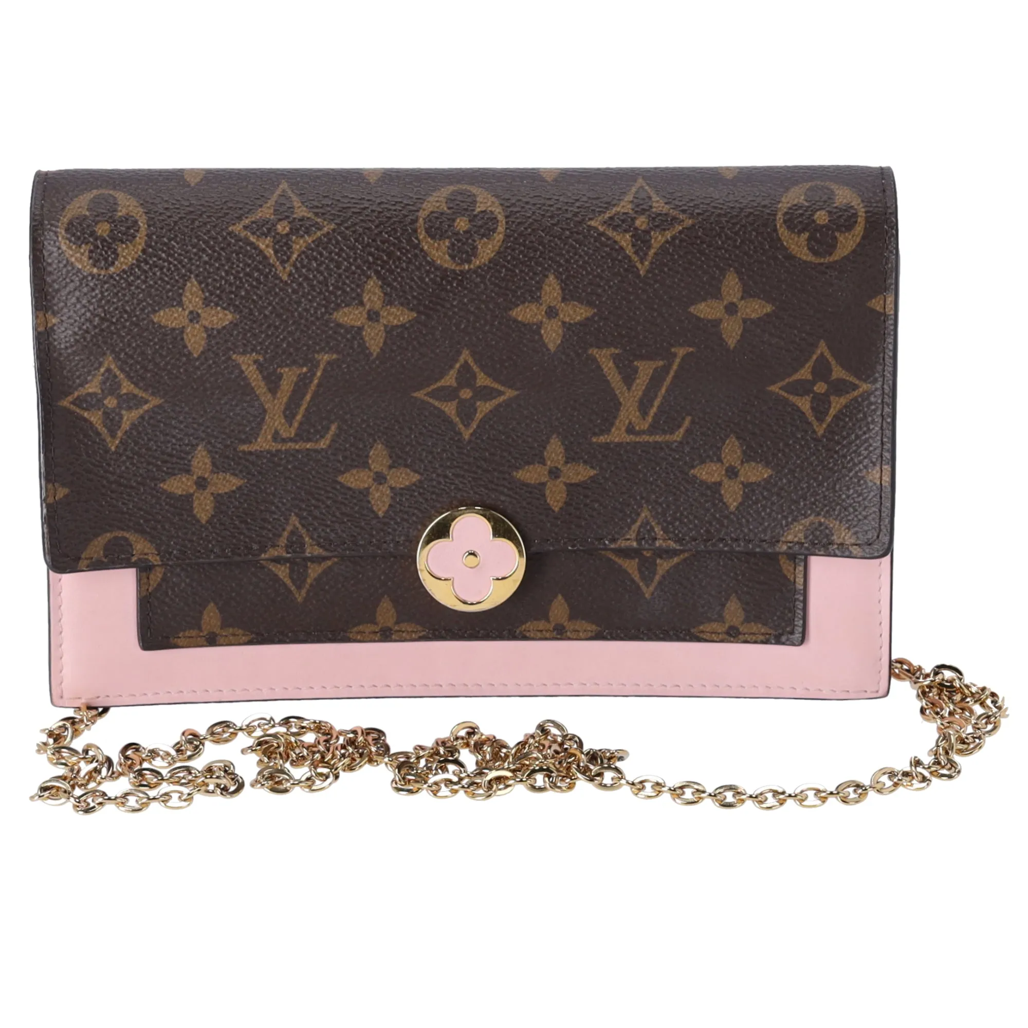 Louis Vuitton Monogram Flore Chain Wallet Crossbody Rose Ballerine Pink sold by Gaby's Bags product image thumbnail 3