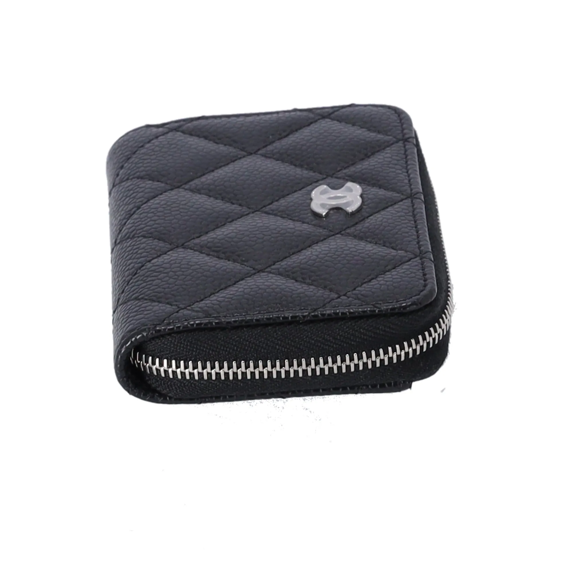 CHANEL Quilted Zip Card Wallet Caviar Leather Black sold by Gaby's Bags product image thumbnail 4