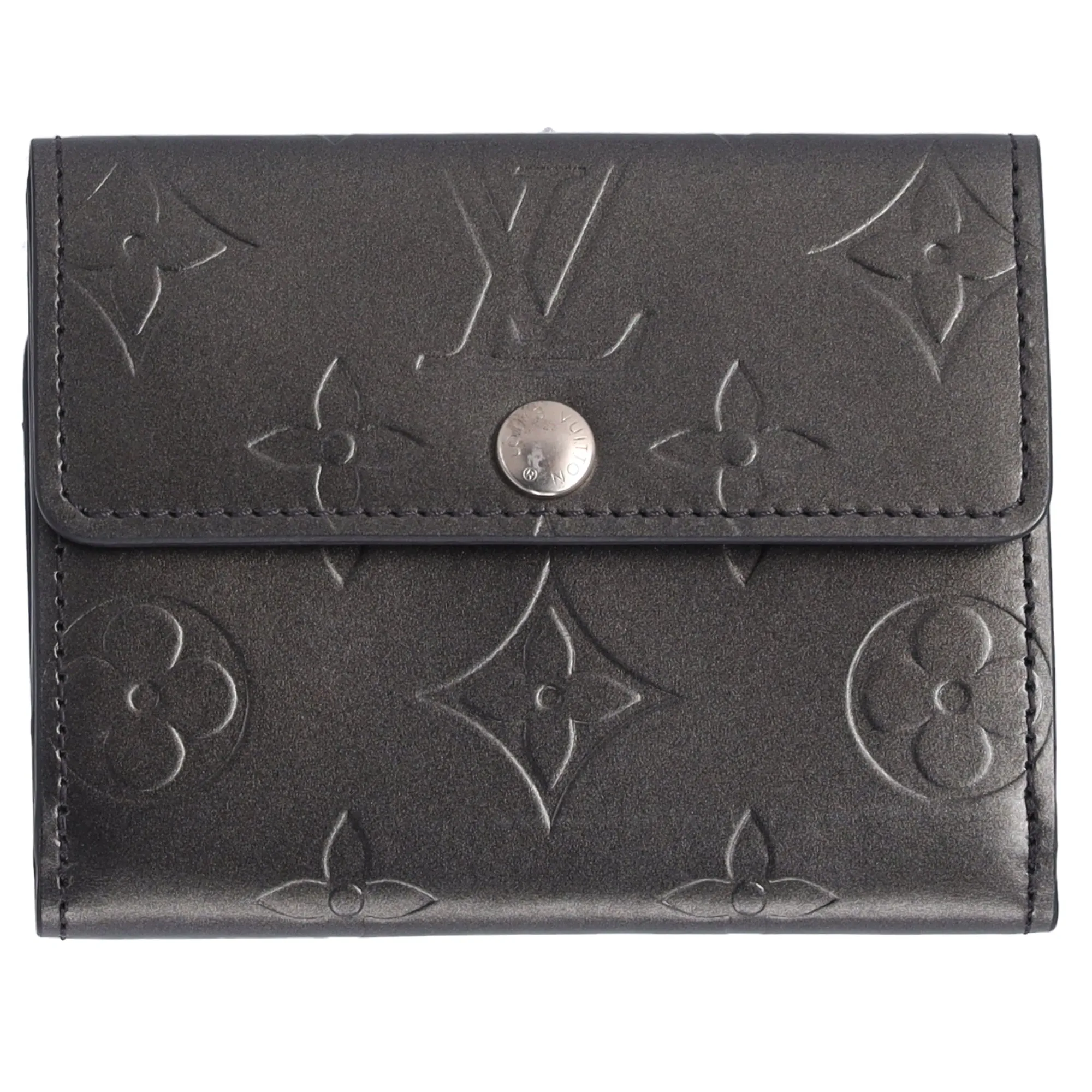 Louis Vuitton Ludlow Monogram MatCoin Case M65122 Noir Calfskin sold by Gaby's Bags