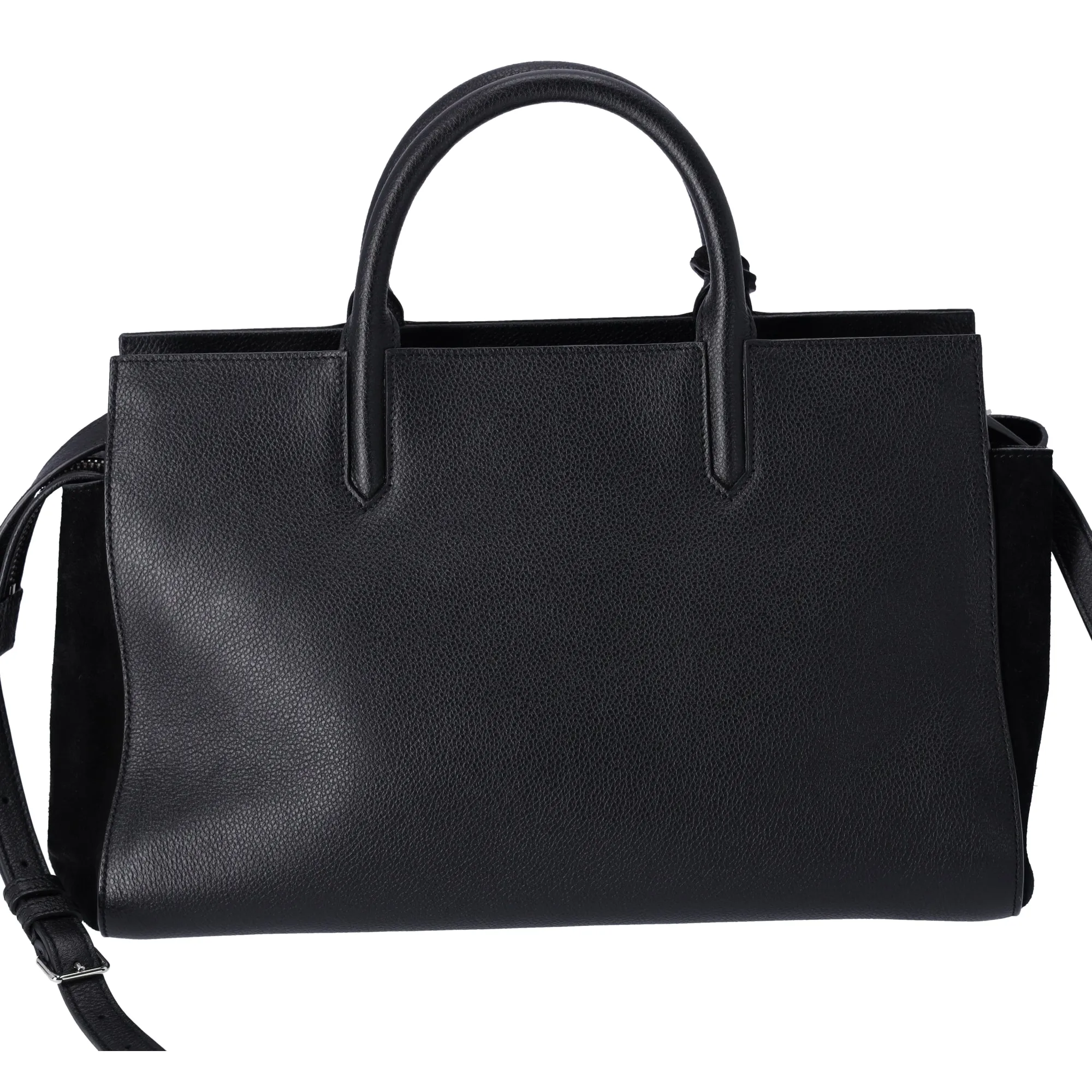 Saint Laurent Paris Cabas Rive Gauche Handbag 436620 Black Leather Suede sold by Gaby's Bags product image thumbnail 4