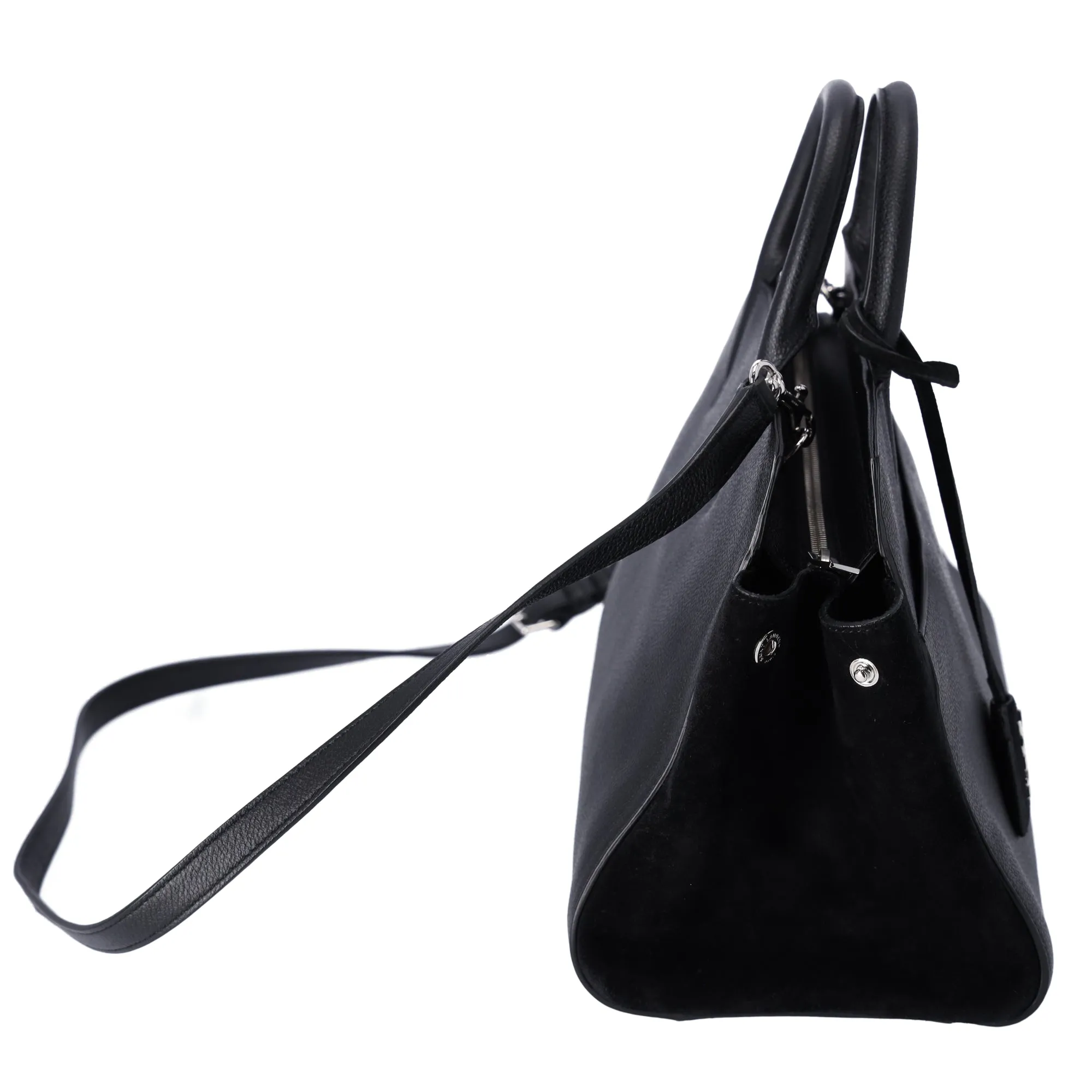 Saint Laurent Paris Cabas Rive Gauche Handbag 436620 Black Leather Suede sold by Gaby's Bags product image thumbnail 5