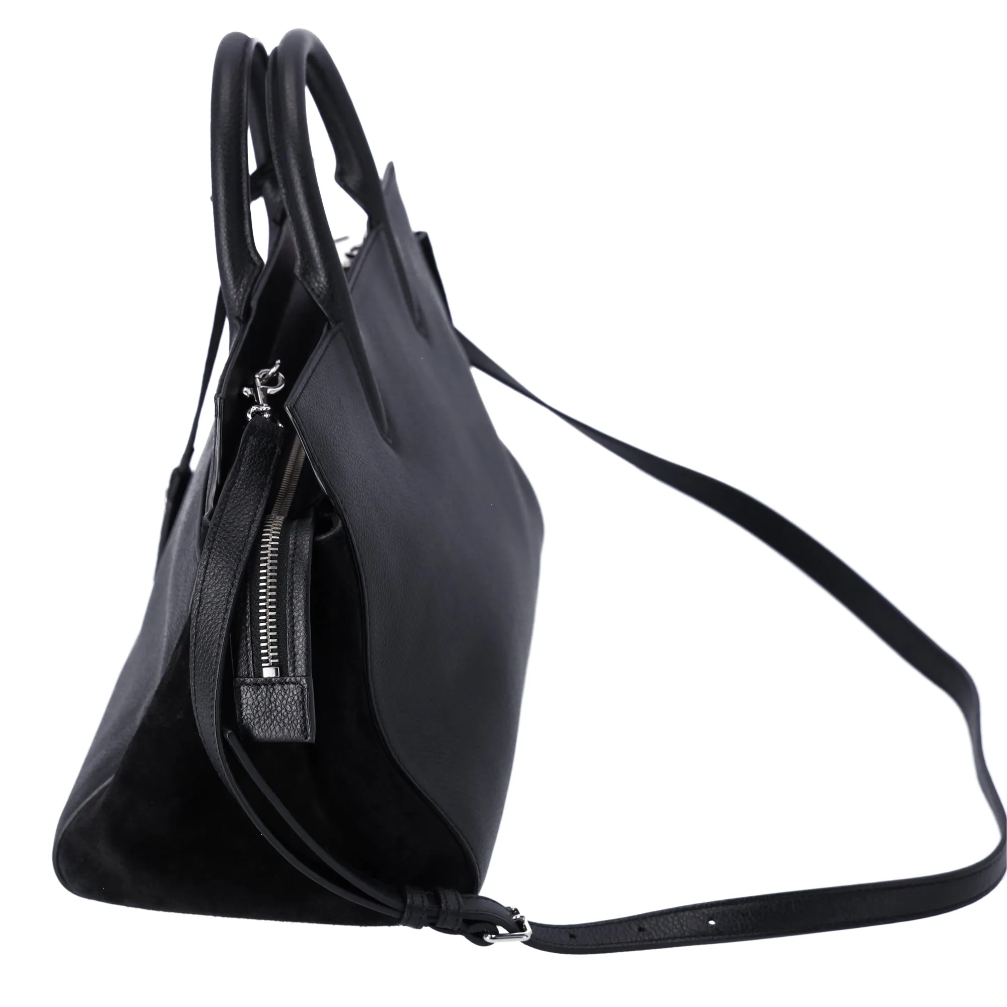 Saint Laurent Paris Cabas Rive Gauche Handbag 436620 Black Leather Suede sold by Gaby's Bags product image thumbnail 3