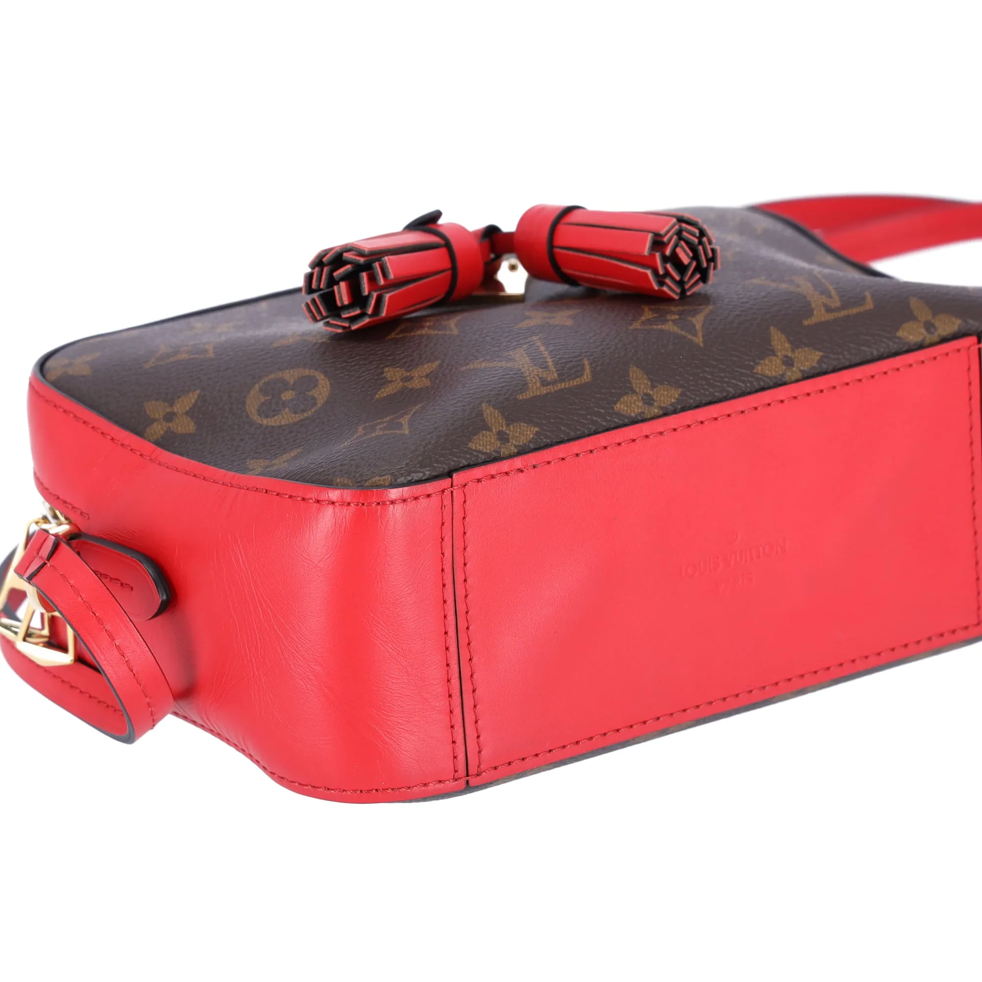 Louis Vuitton Monogram Canvas Saintonge Shoulder Bag M43556 Brown Coquelicot Red sold by Gaby's Bags product image thumbnail 4