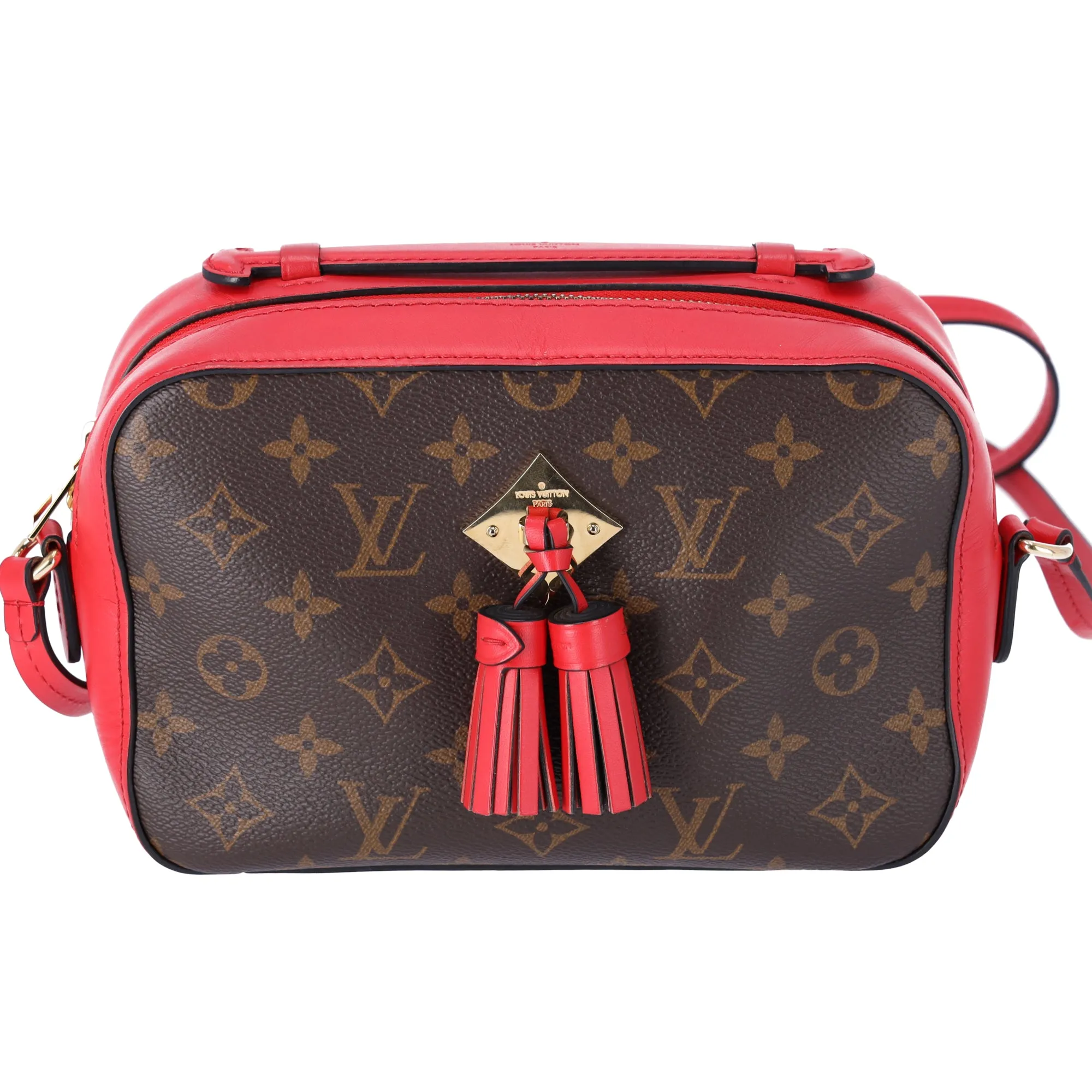 Louis Vuitton Monogram Canvas Saintonge Shoulder Bag M43556 Brown Coquelicot Red sold by Gaby's Bags product image thumbnail 2