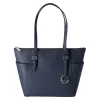 Michael Kors Charlotte Top Zip Tote Shoulder Bag Navy Saffiano Leather sold by Gaby's Bags