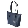 Michael Kors Charlotte Top Zip Tote Shoulder Bag Navy Saffiano Leather sold by Gaby's Bags