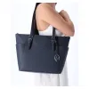 Michael Kors Charlotte Top Zip Tote Shoulder Bag Navy Saffiano Leather sold by Gaby's Bags