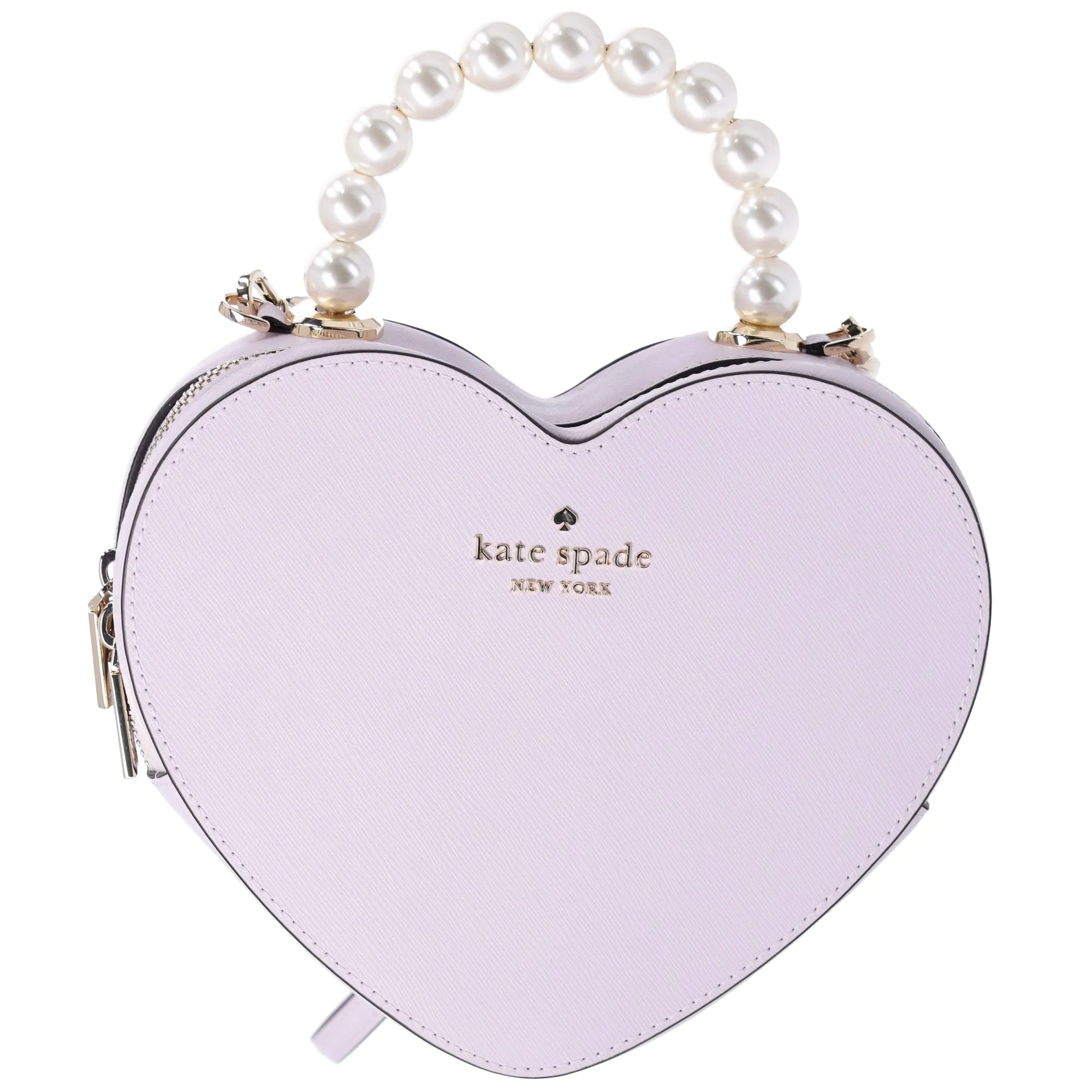 Kate Spade Love Shack Pearl Crossbody Purse Lilac Moonlight Leather Heart KF516 sold by Gaby's Bags product image thumbnail 3