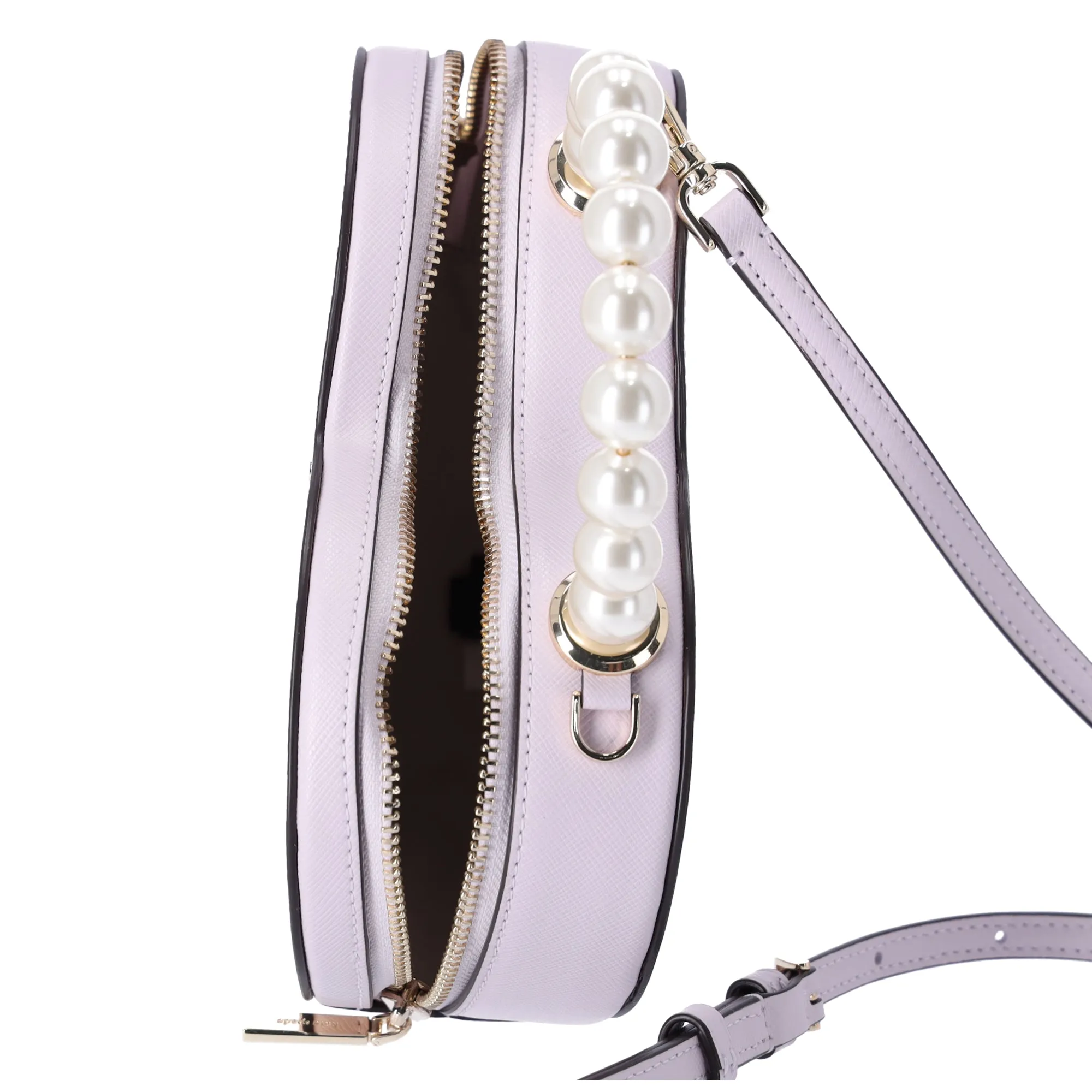 Kate Spade Love Shack Pearl Crossbody Purse Lilac Moonlight Leather Heart KF516 sold by Gaby's Bags product image thumbnail 5