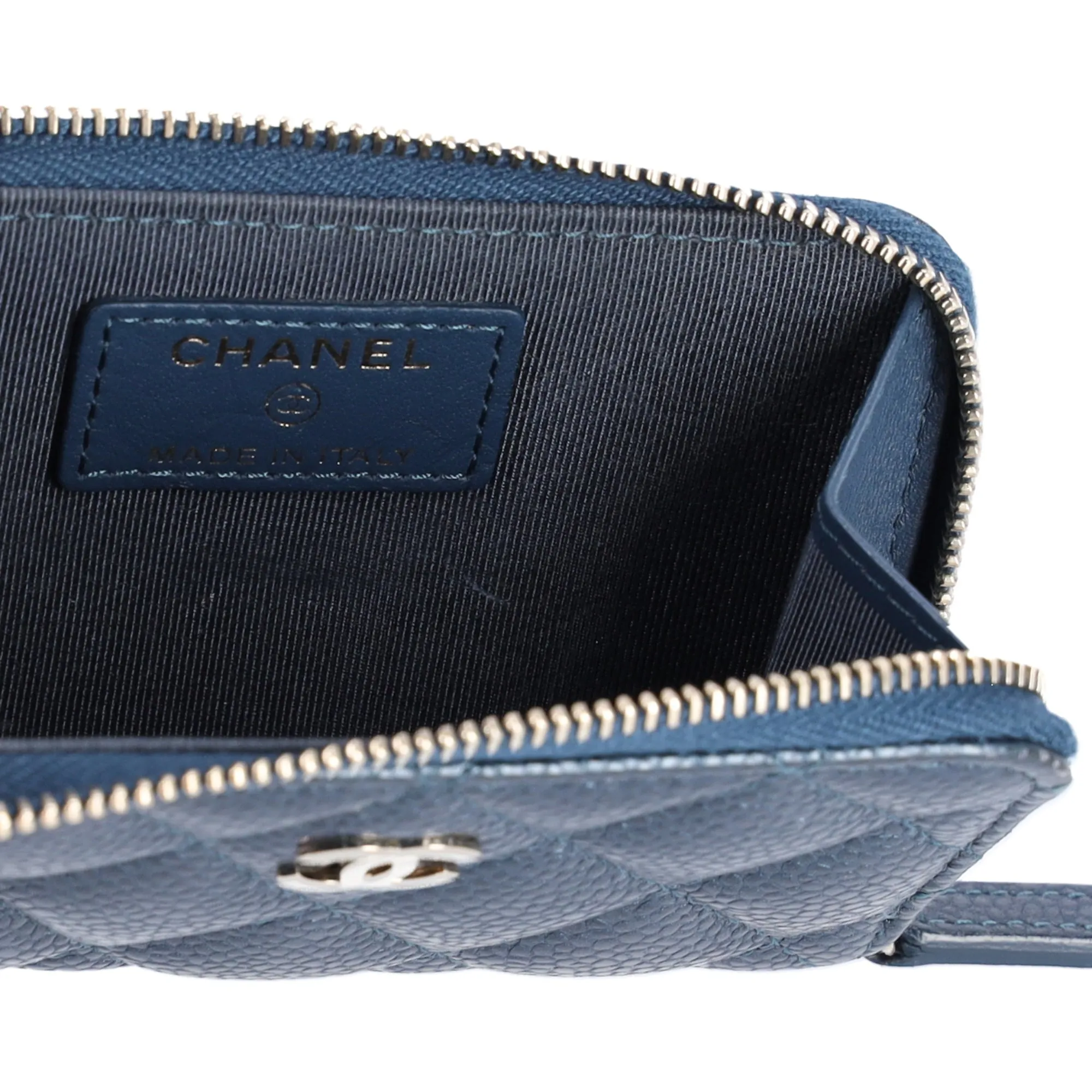 CHANEL Matelasse L-shaped Zip Coin Wallet Key Ring Card